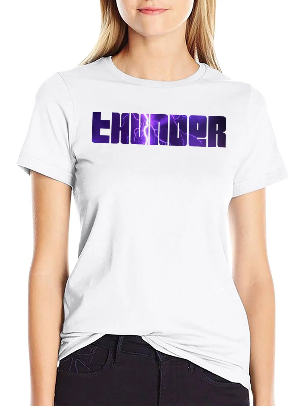 Thunder Graphic Print Black T-Shirt product image 8