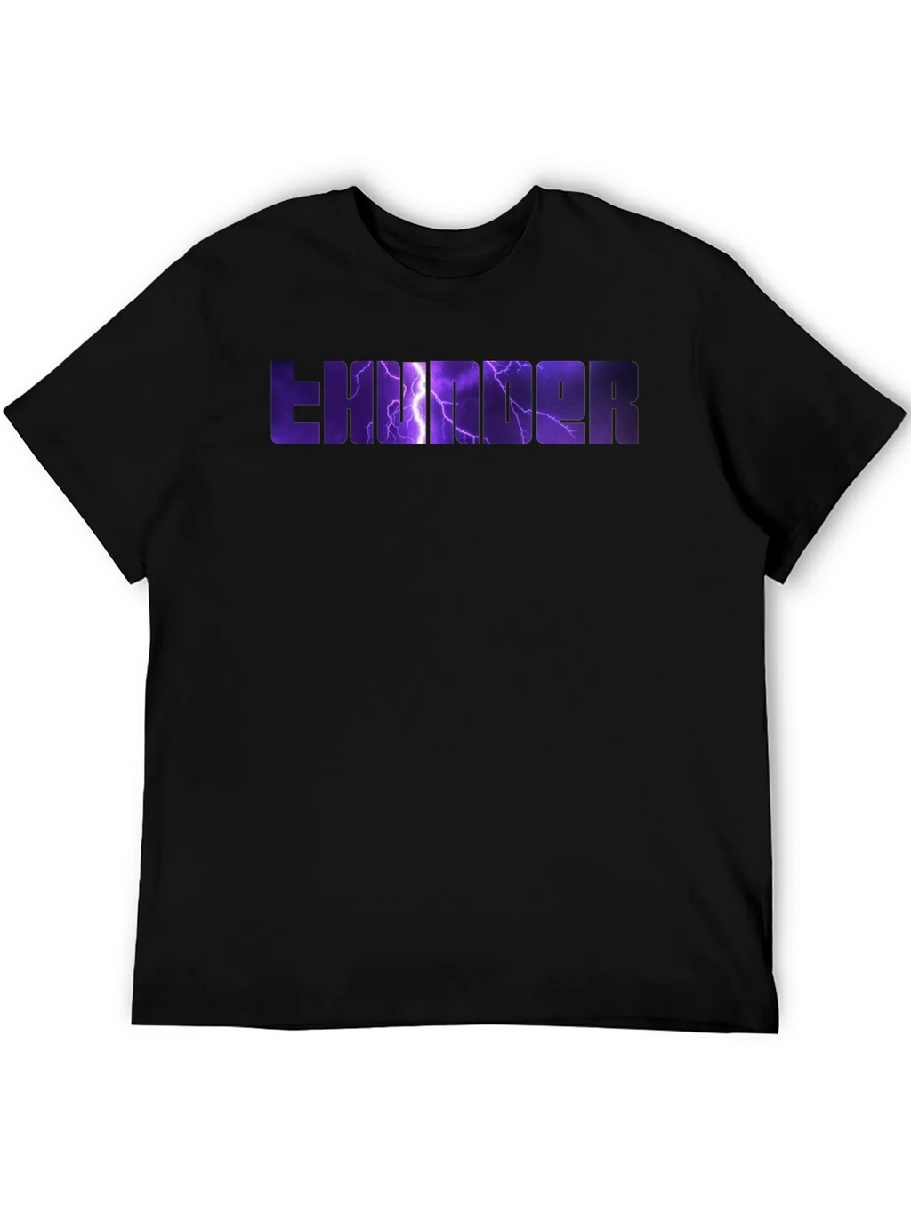 Thunder Graphic Print Black T-Shirt product image 5