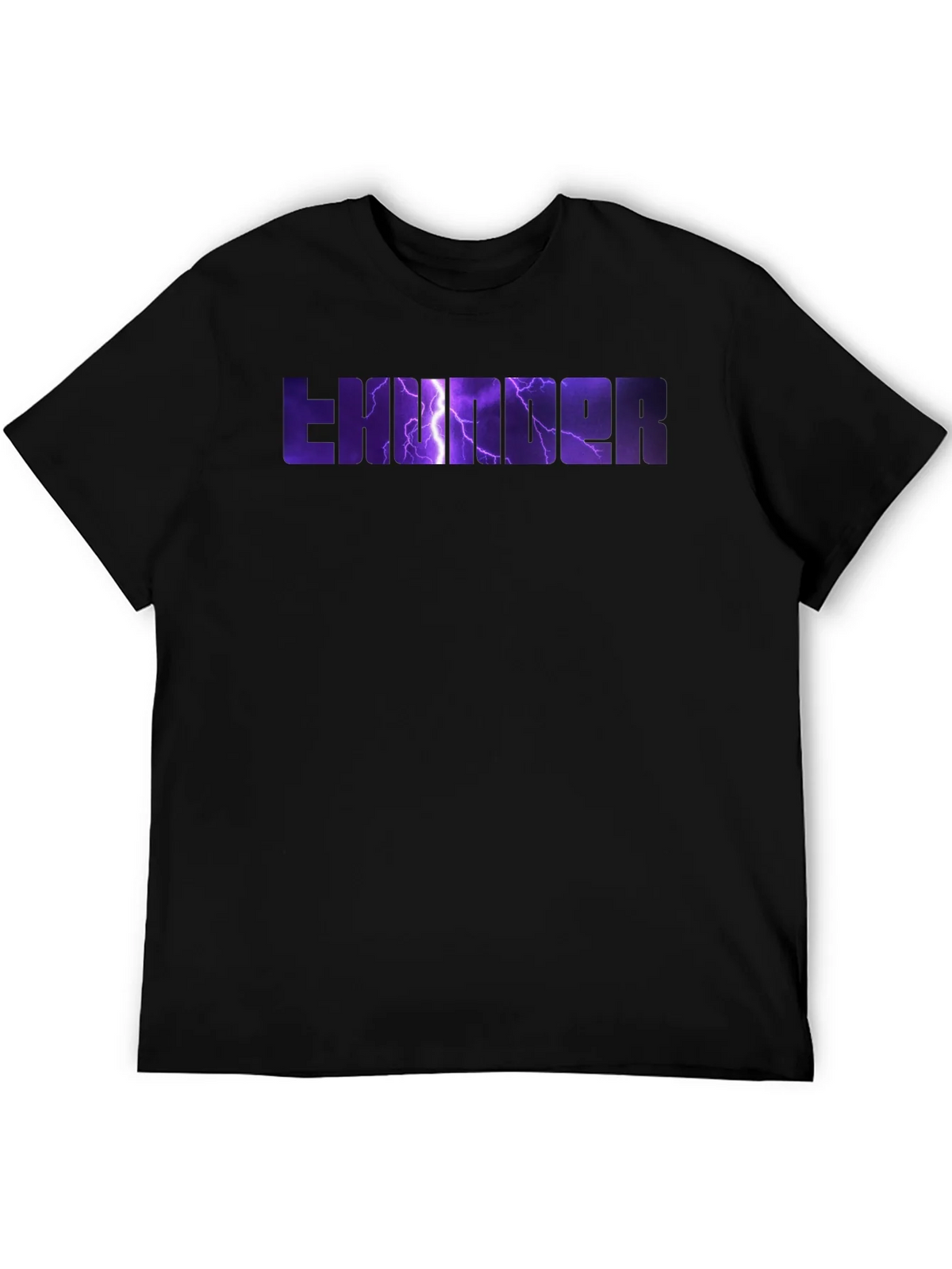 Thunder Graphic Print Black T-Shirt product image 5