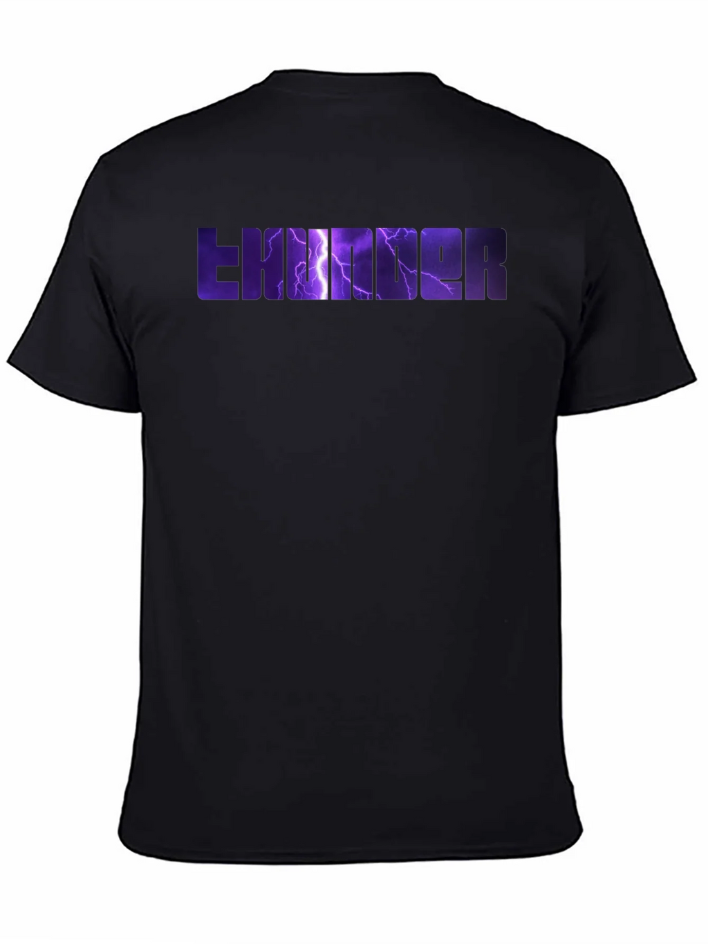 Thunder Graphic Print Black T-Shirt product image 4