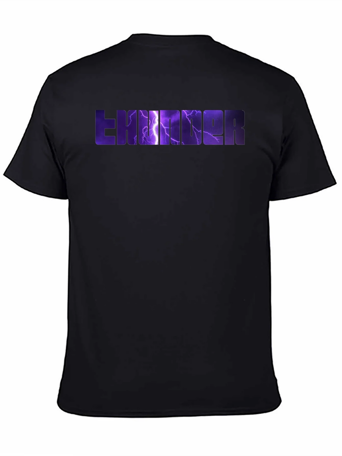 Thunder Graphic Print Black T-Shirt product image 4