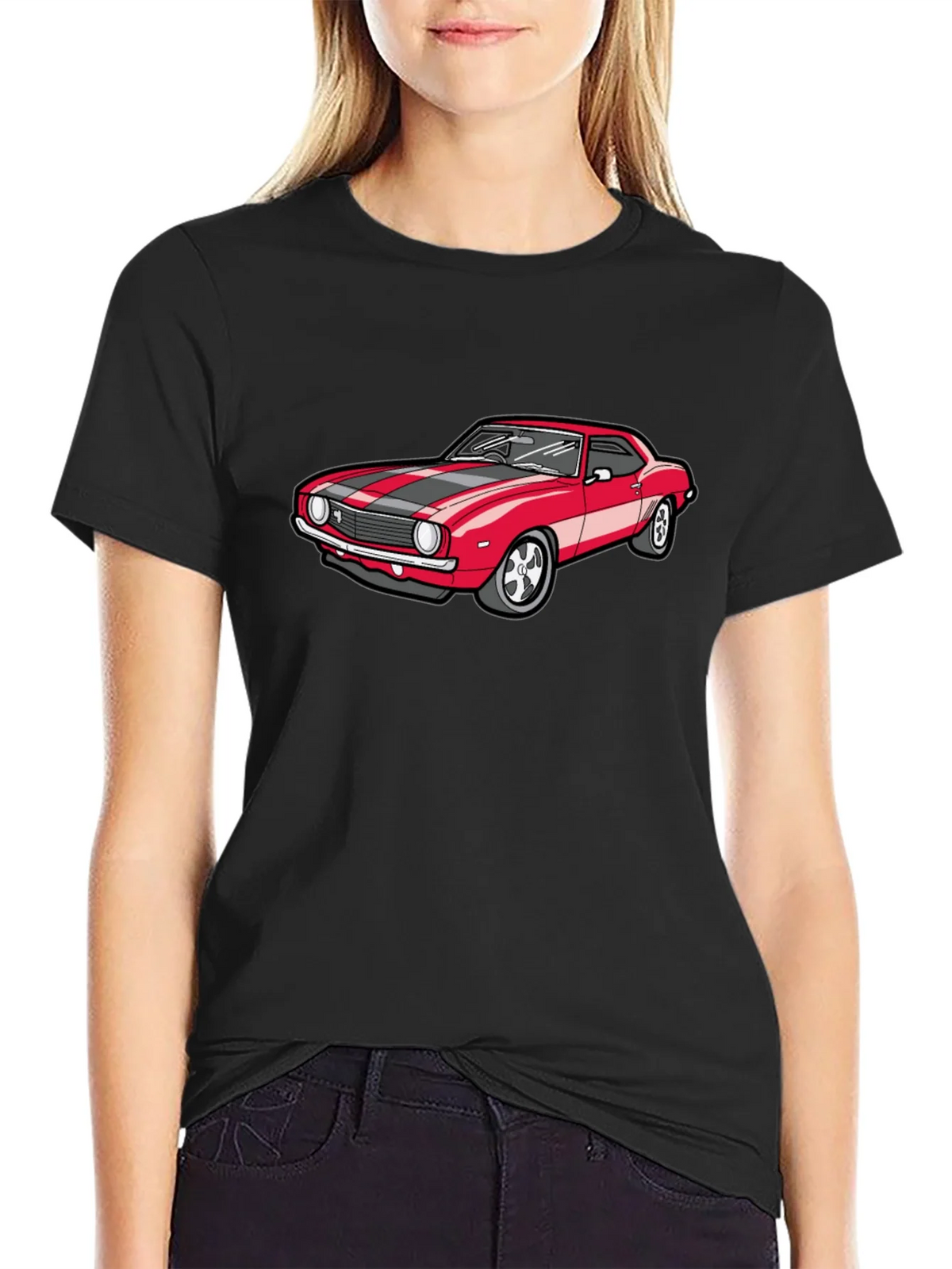 Classic Red Car Graphic T-Shirt product image 2
