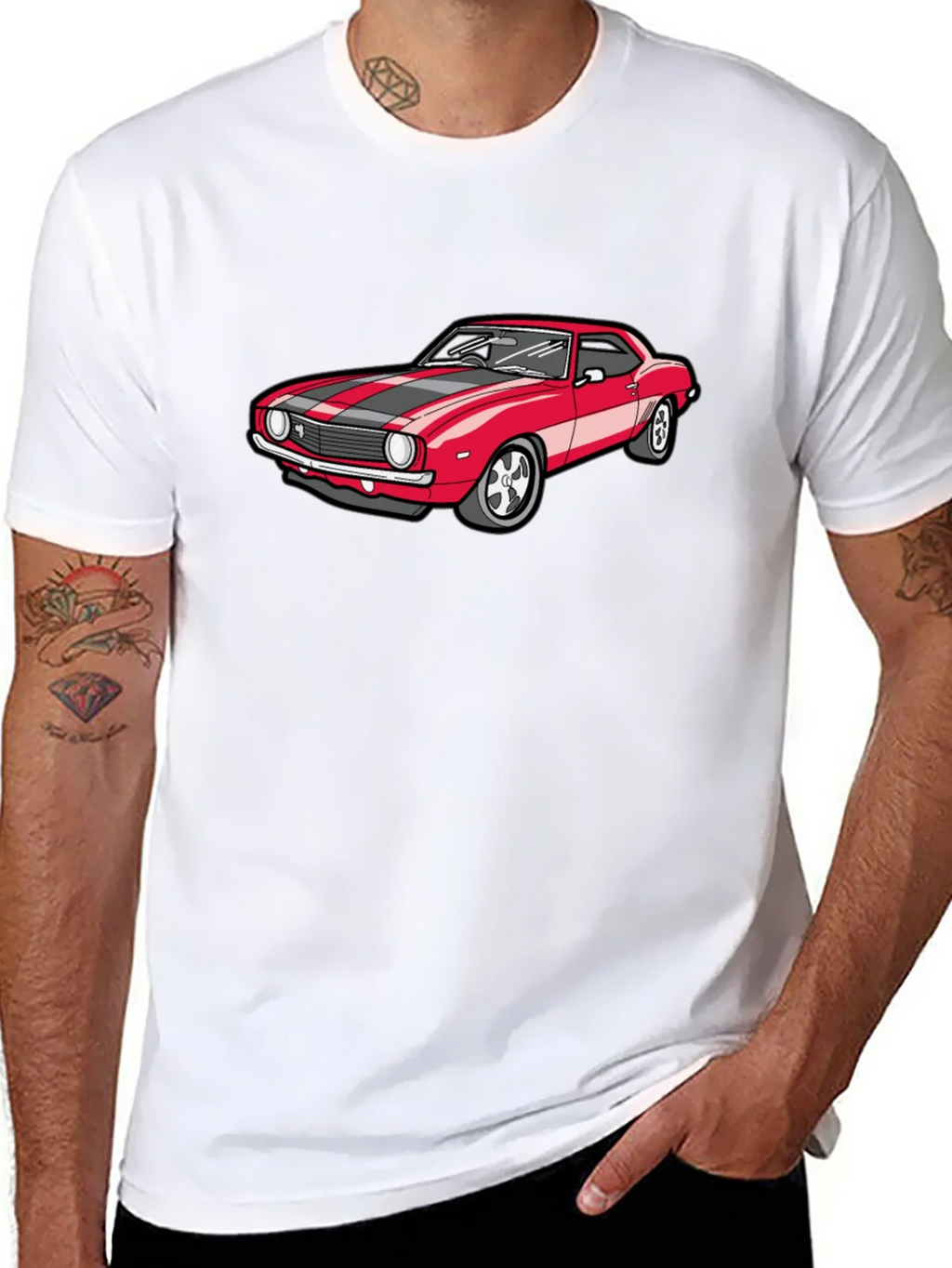 Classic Red Car Graphic T-Shirt product image 7
