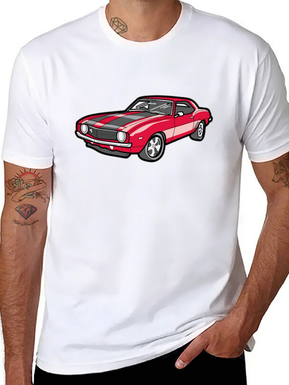 Classic Red Car Graphic T-Shirt product image 7