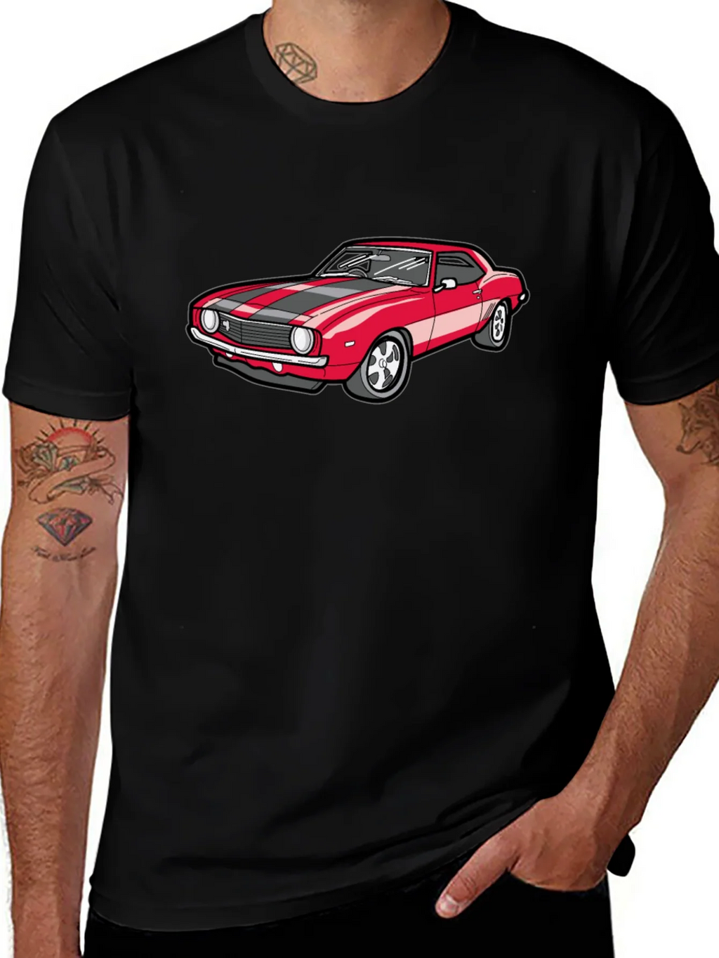 Classic Red Car Graphic T-Shirt product image 1