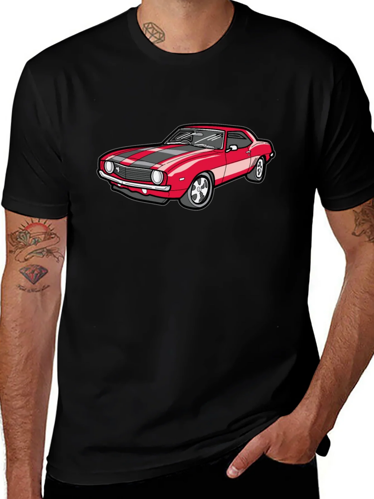 Classic Red Car Graphic T-Shirt product image 1