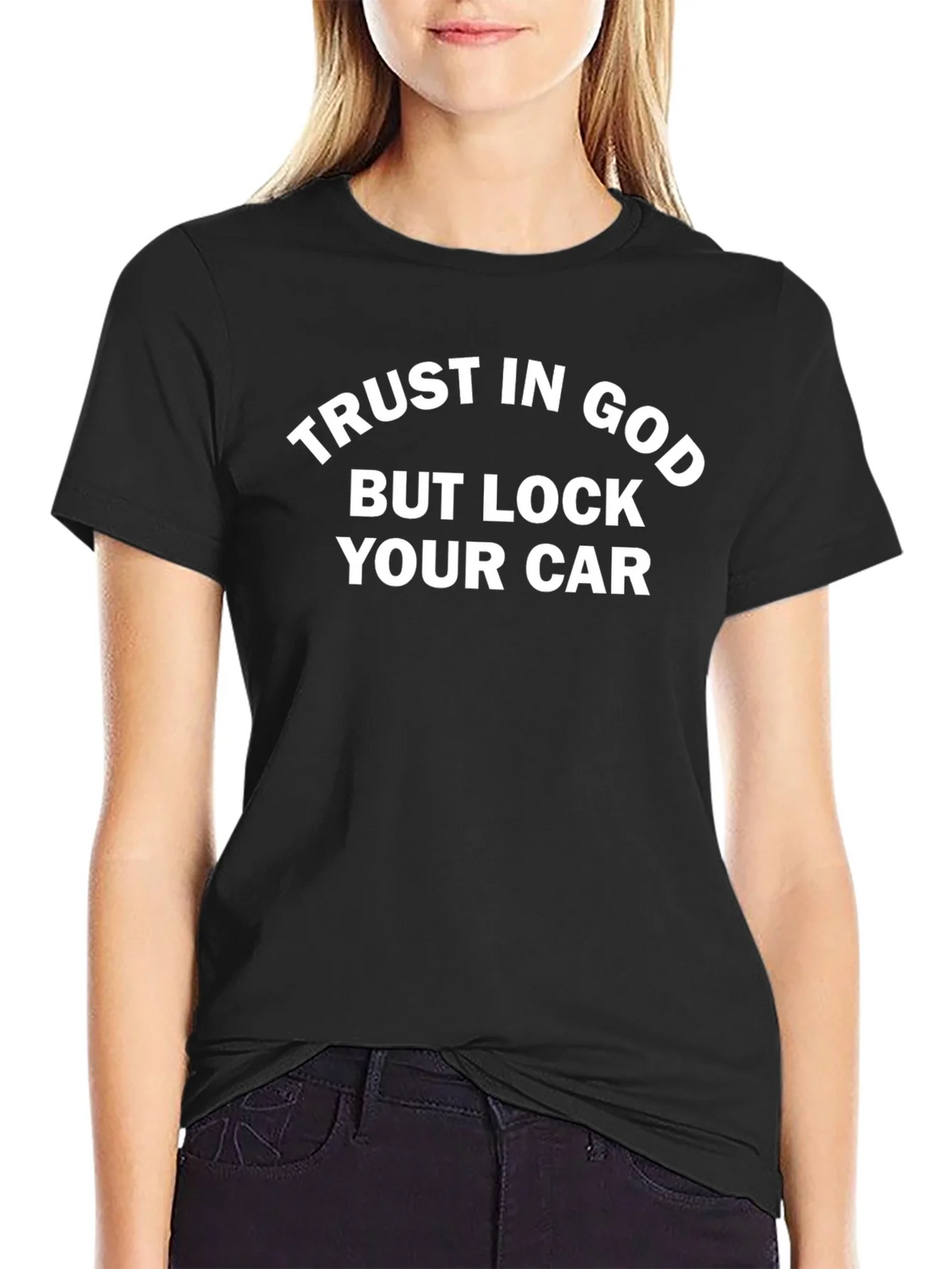 Trust in God T-Shirt: Mens Graphic Tee Black product image 2