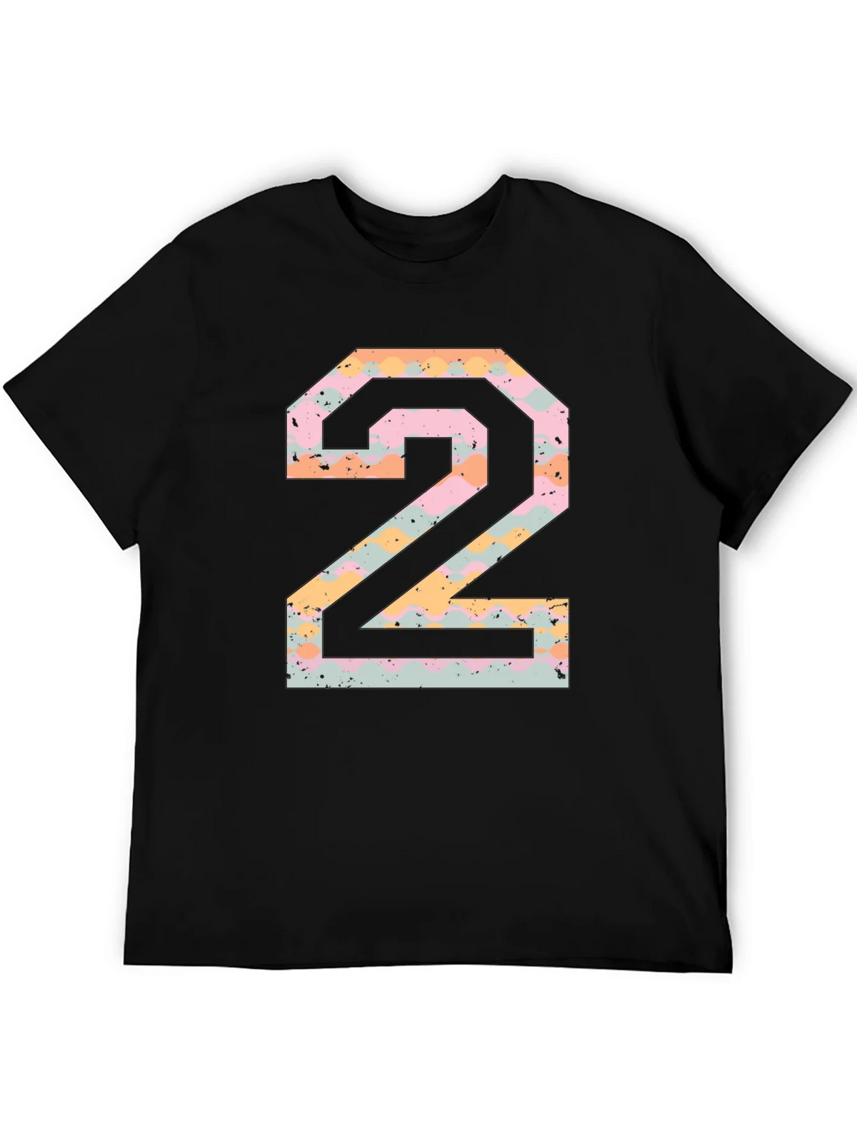 Number 2 Graphic Print Black T-Shirt product image 5