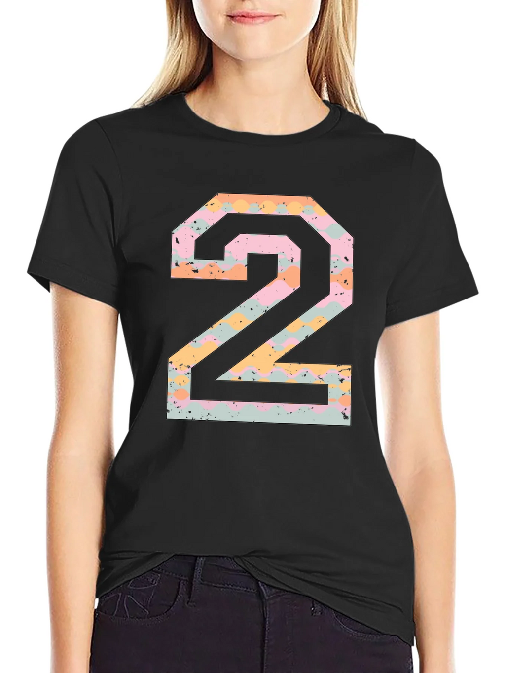Number 2 Graphic Print Black T-Shirt product image 2