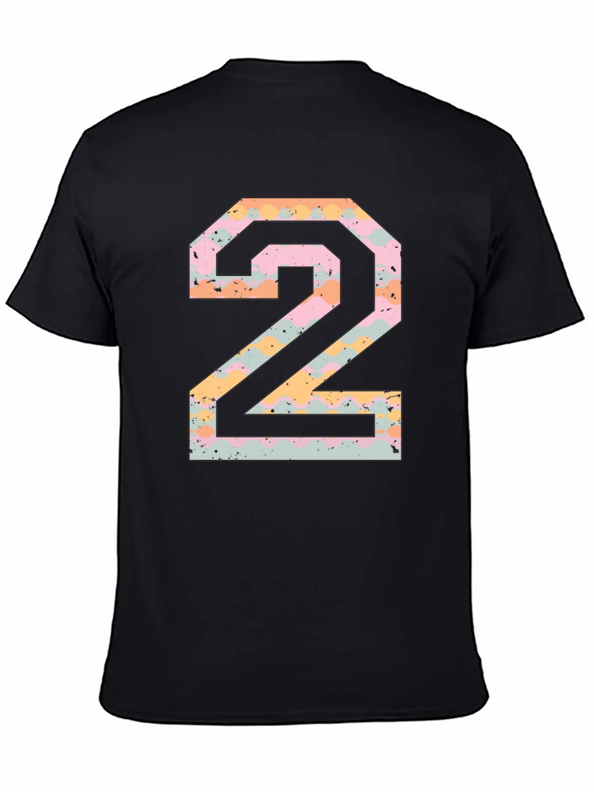 Number 2 Graphic Print Black T-Shirt product image 4