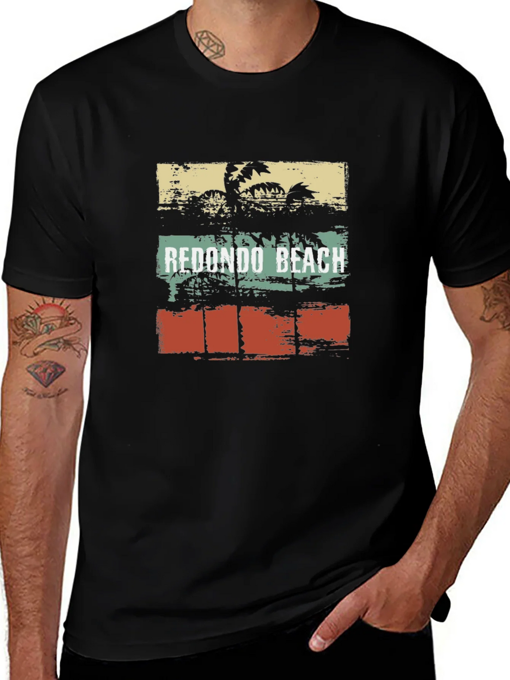 Redondo Beach Palm Tree Graphic T-Shirt product image 1