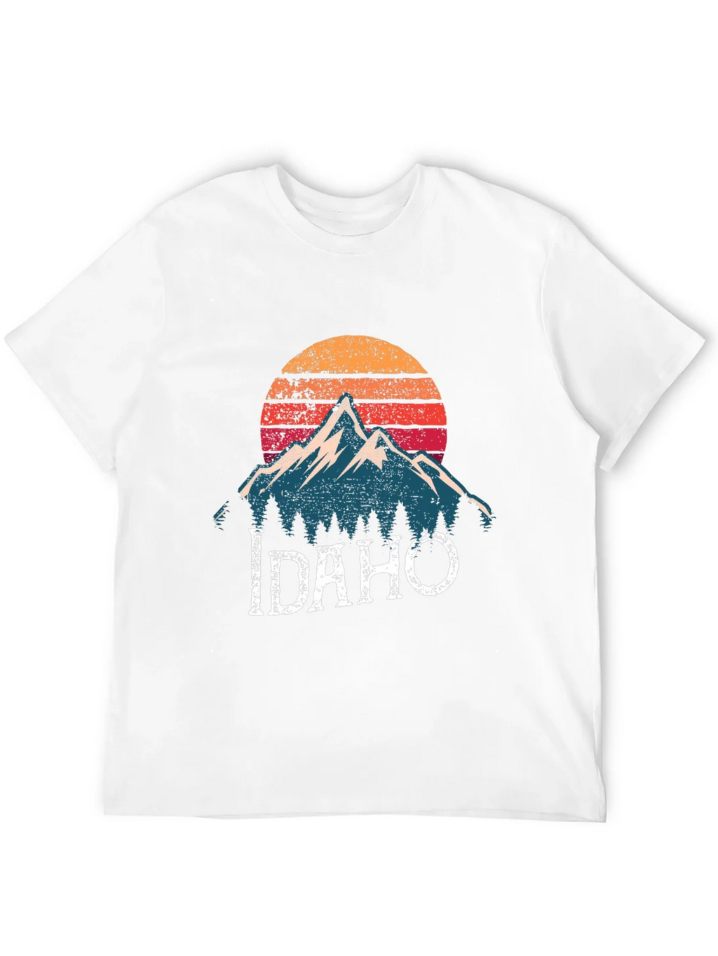 Idaho Mountain Graphic T-Shirt - Retro Sunset Design product image 11