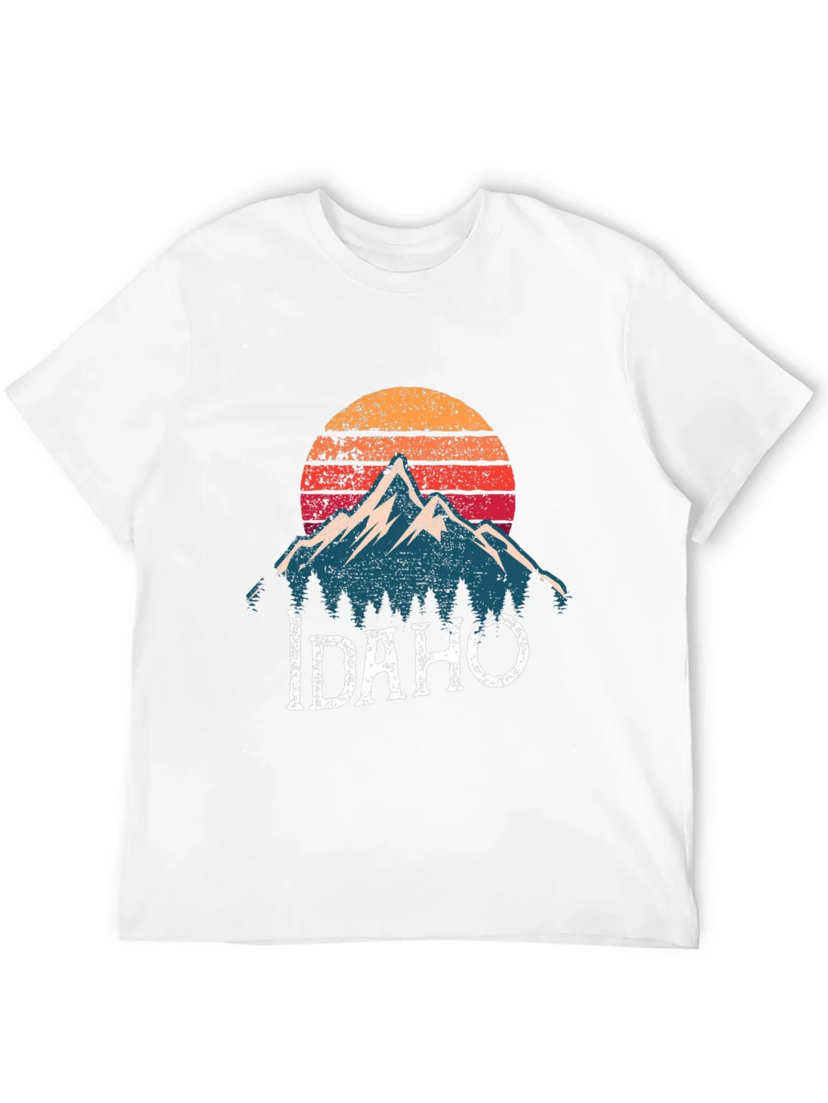 Idaho Mountain Graphic T-Shirt - Retro Sunset Design product image 11