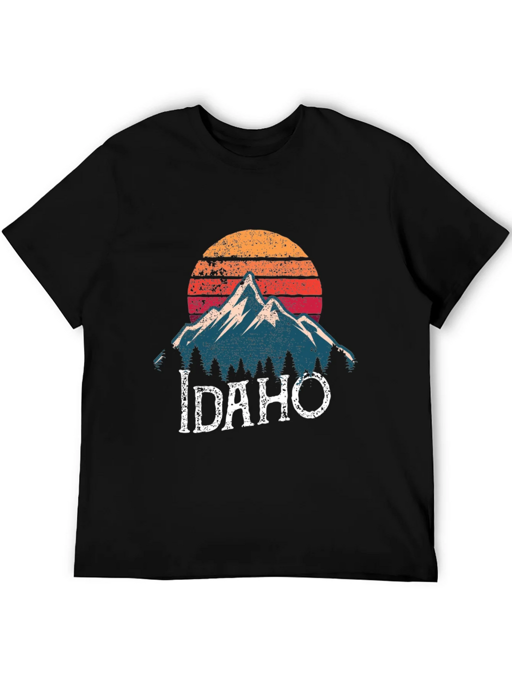 Idaho Mountain Graphic T-Shirt - Retro Sunset Design product image 5