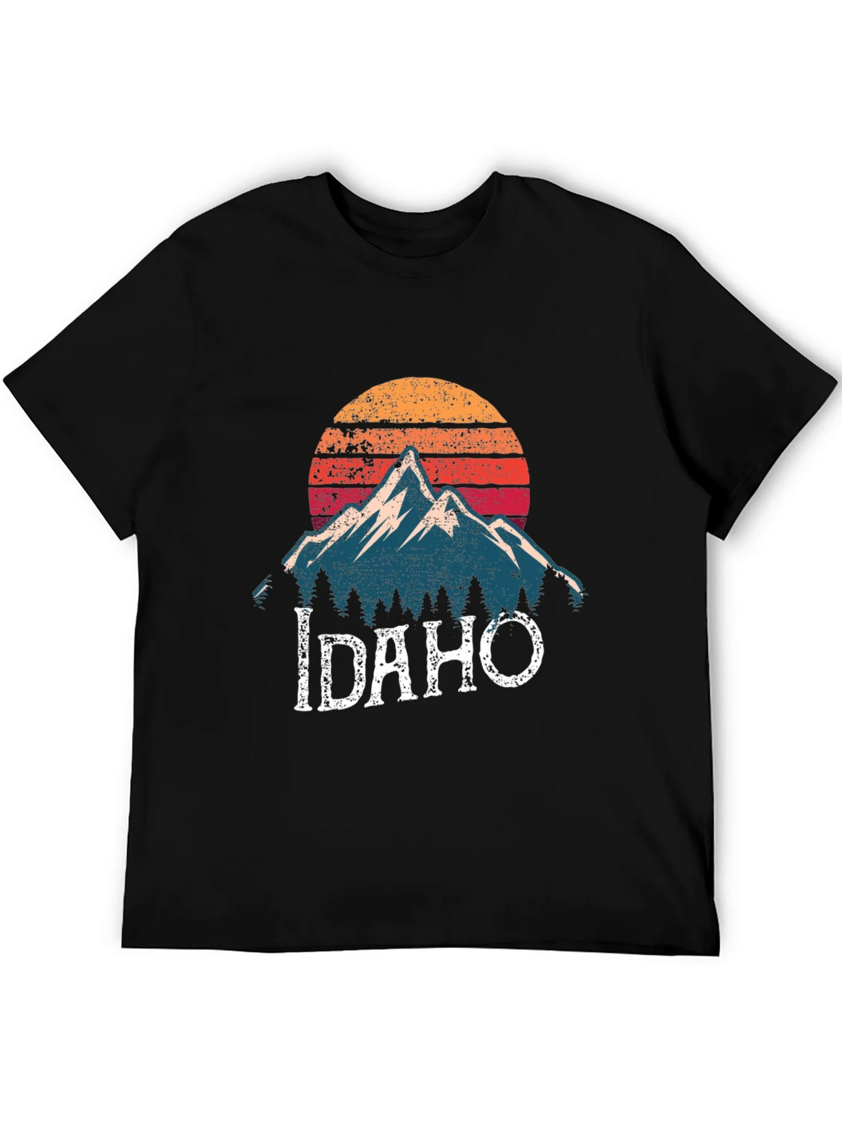 Idaho Mountain Graphic T-Shirt - Retro Sunset Design product image 5