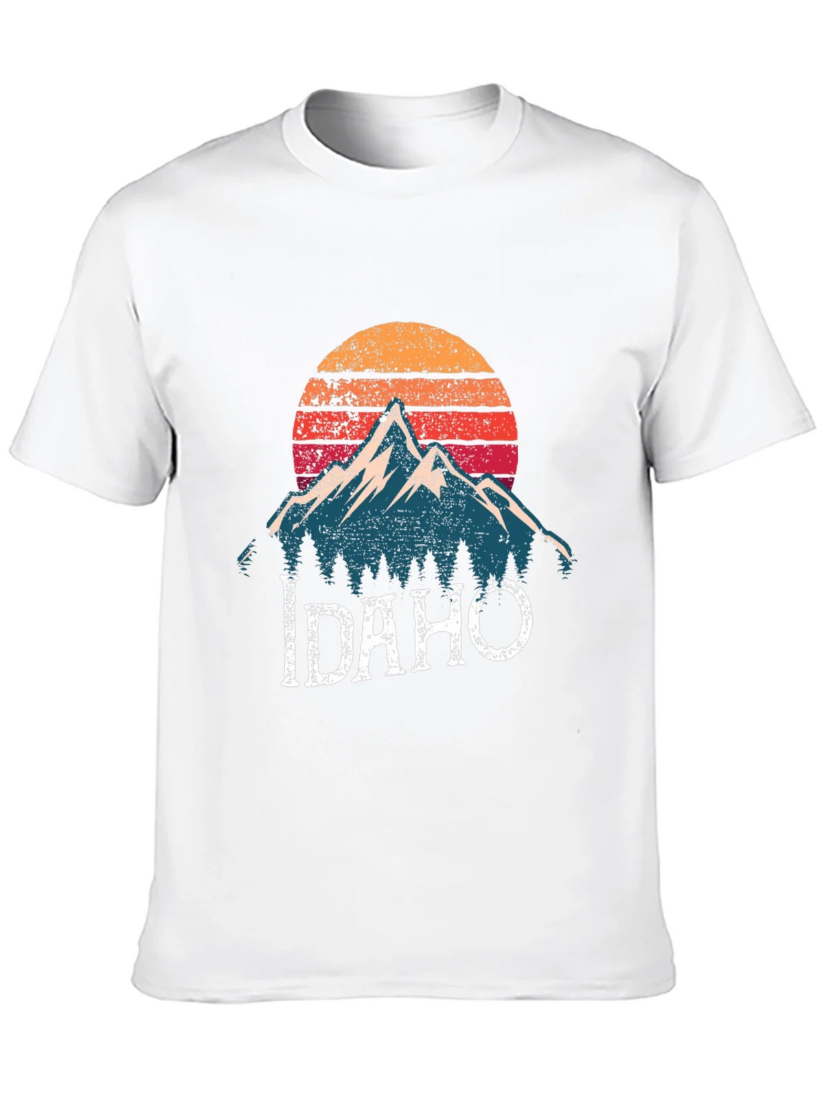 Idaho Mountain Graphic T-Shirt - Retro Sunset Design product image 9