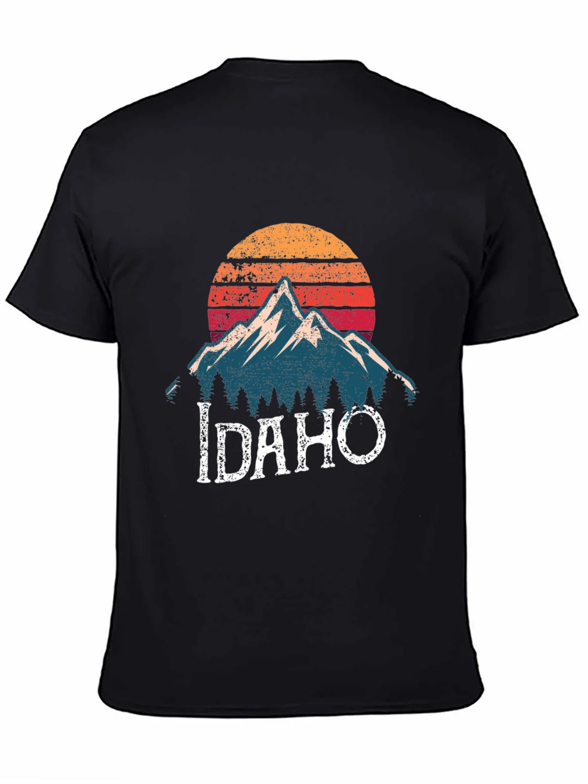 Idaho Mountain Graphic T-Shirt - Retro Sunset Design product image 4