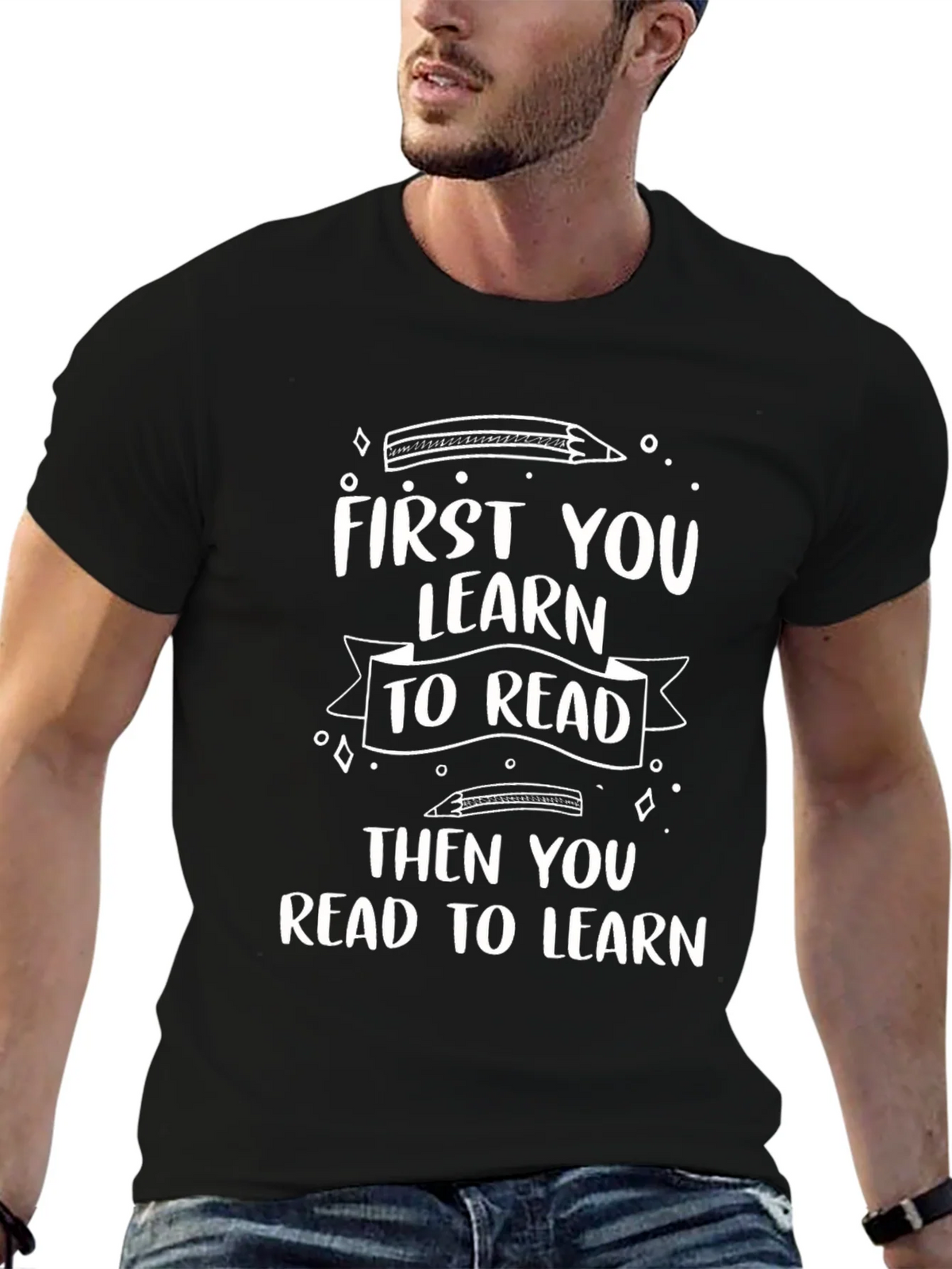 Learn to Read Black Tee product image 6