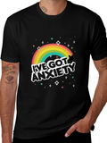 Anxiety Rainbow Graphic Tee - Black T-Shirt product image 1