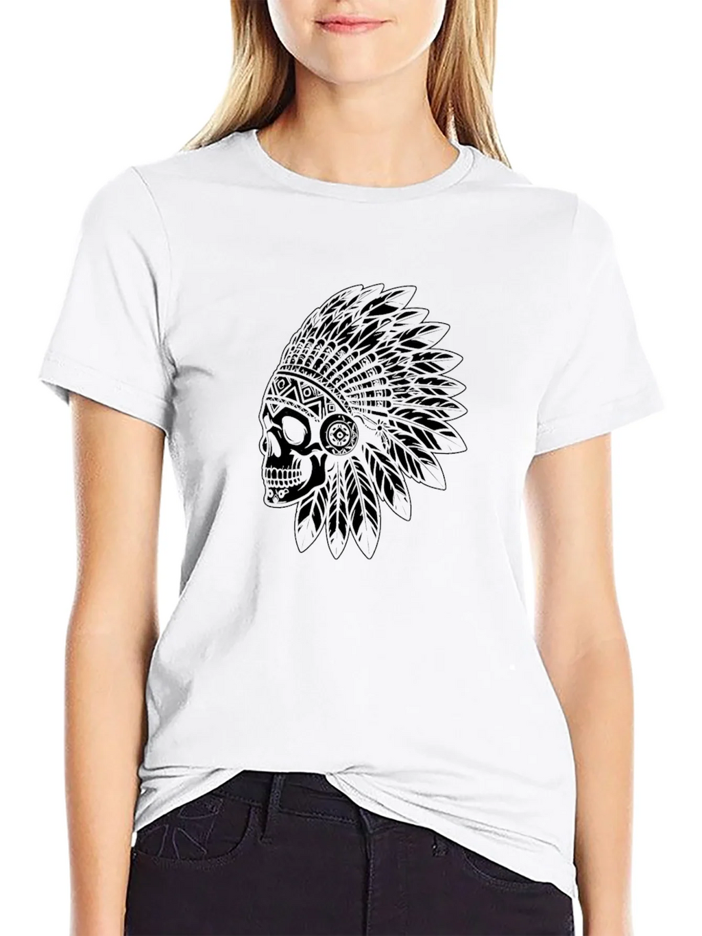 Skull Headdress Graphic Tee - Mens Black T-Shirt product image 7