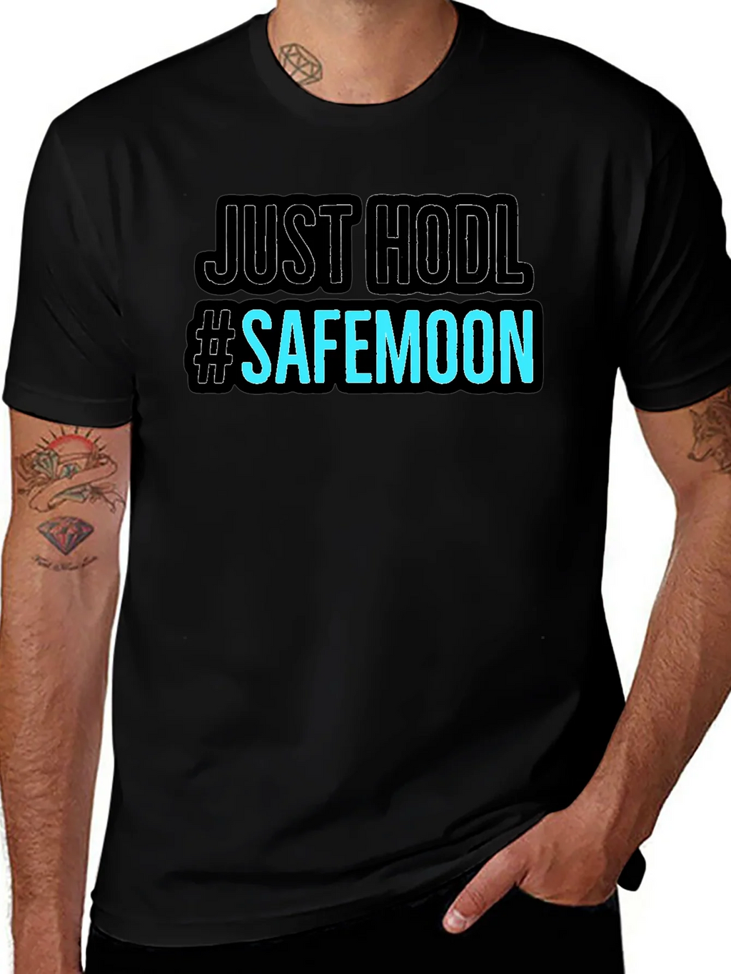 Just HODL #SAFEMOON Black T-Shirt product image 1