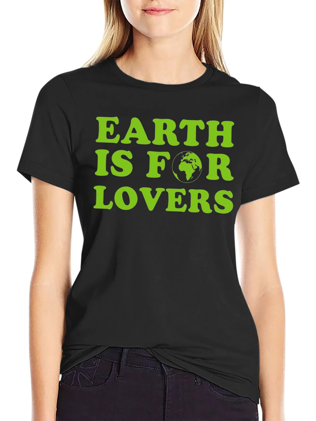 Earth Is For Lovers Graphic Tee - Black product image 2