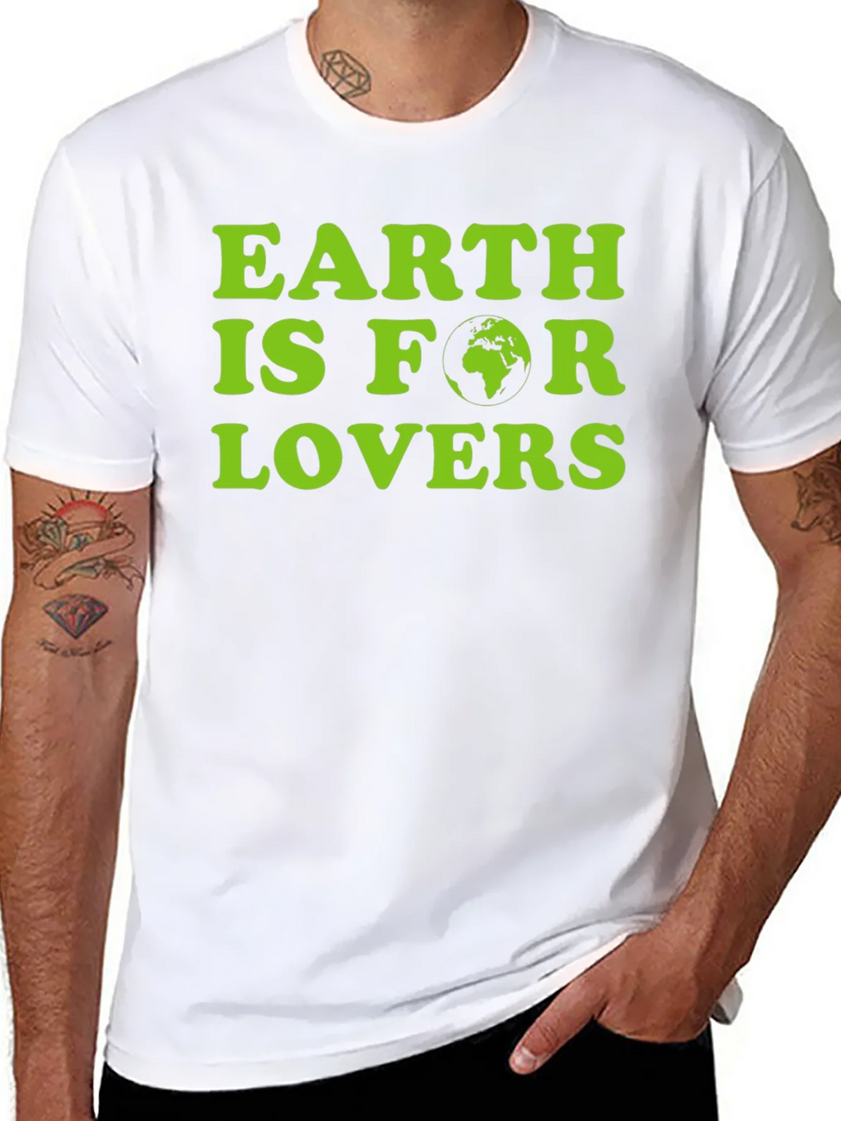 Earth Is For Lovers Graphic Tee - Black product image 7