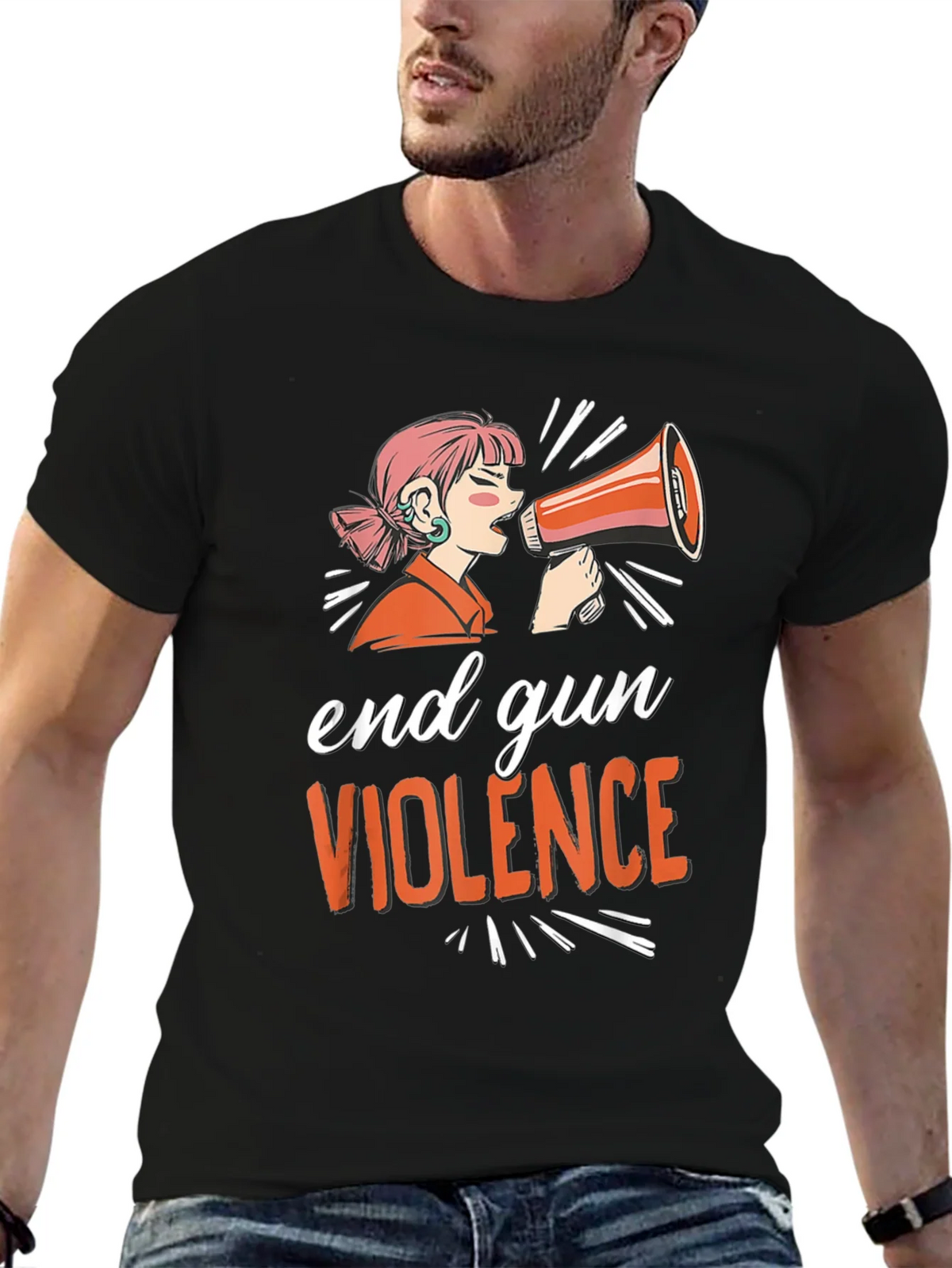 End Gun Violence T-Shirt - Unisex Black Tee product image 6