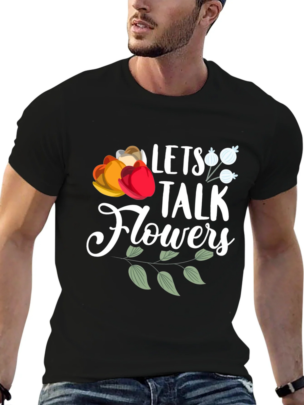 Lets Talk Flowers Graphic T-Shirt - Casual Wear product image 6