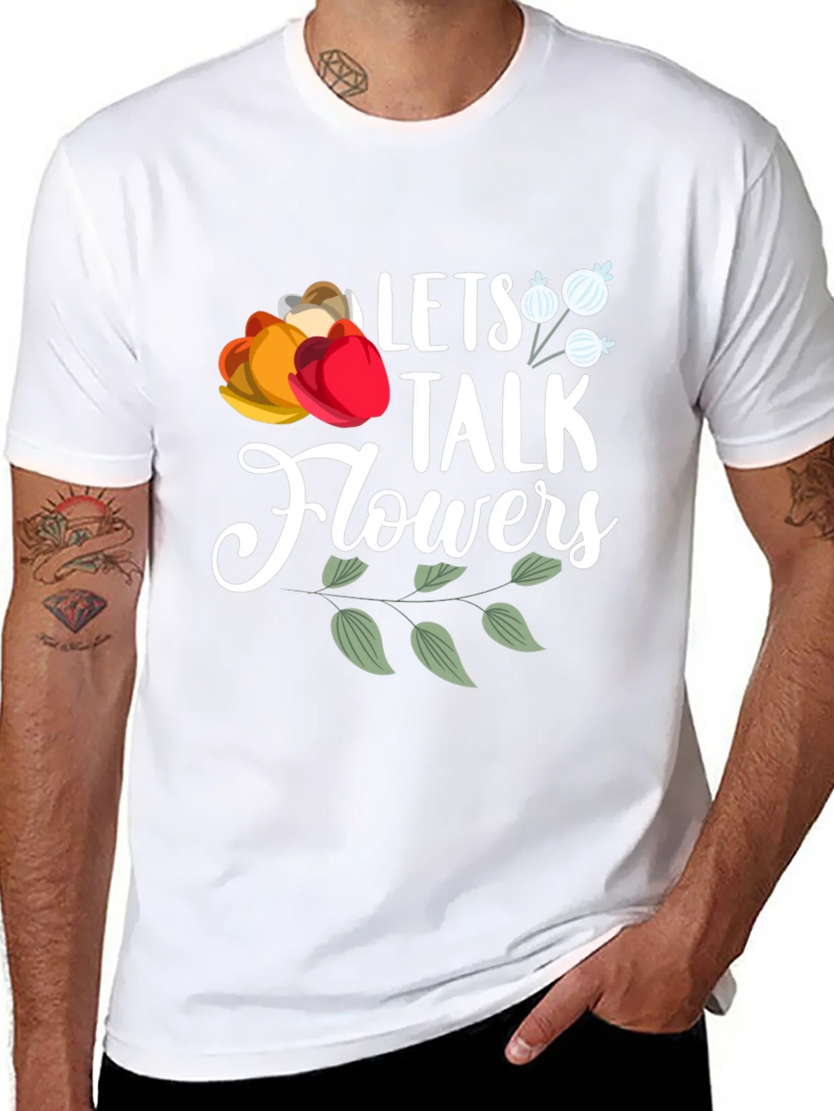 Lets Talk Flowers Graphic T-Shirt - Casual Wear product image 7
