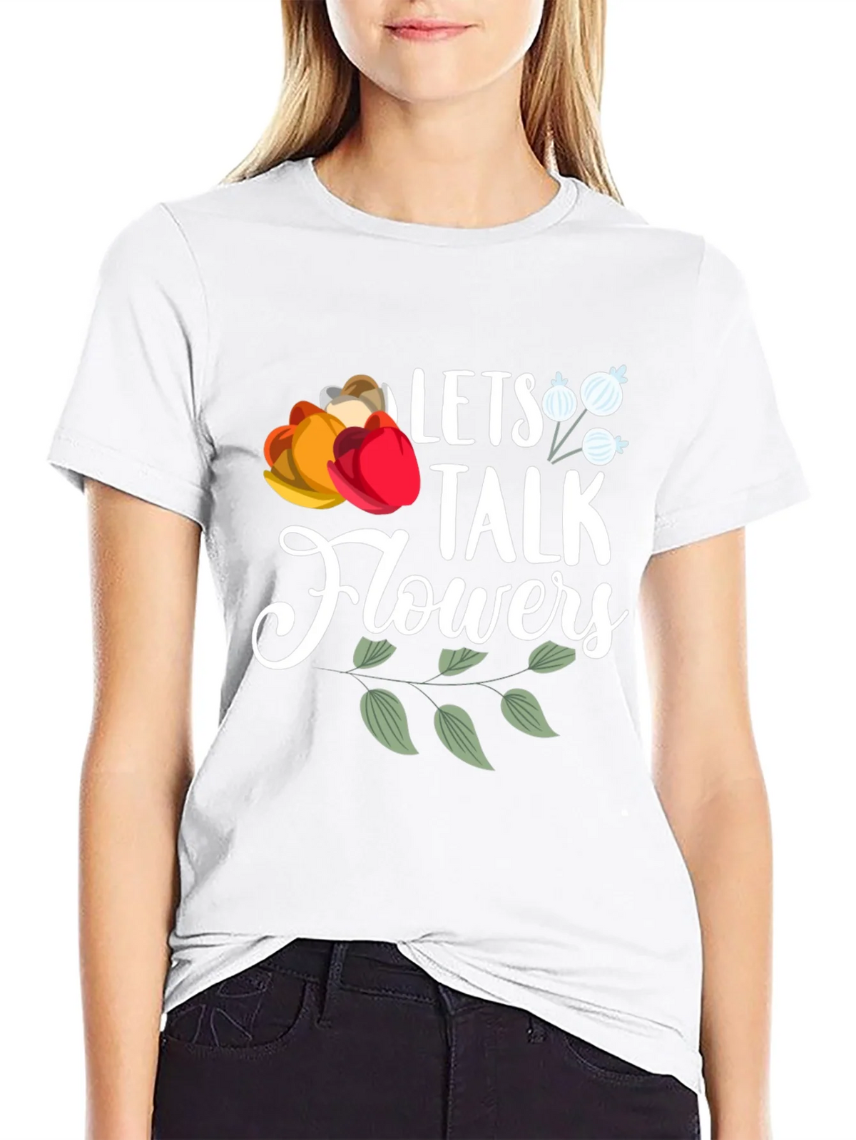 Lets Talk Flowers Graphic T-Shirt - Casual Wear product image 8