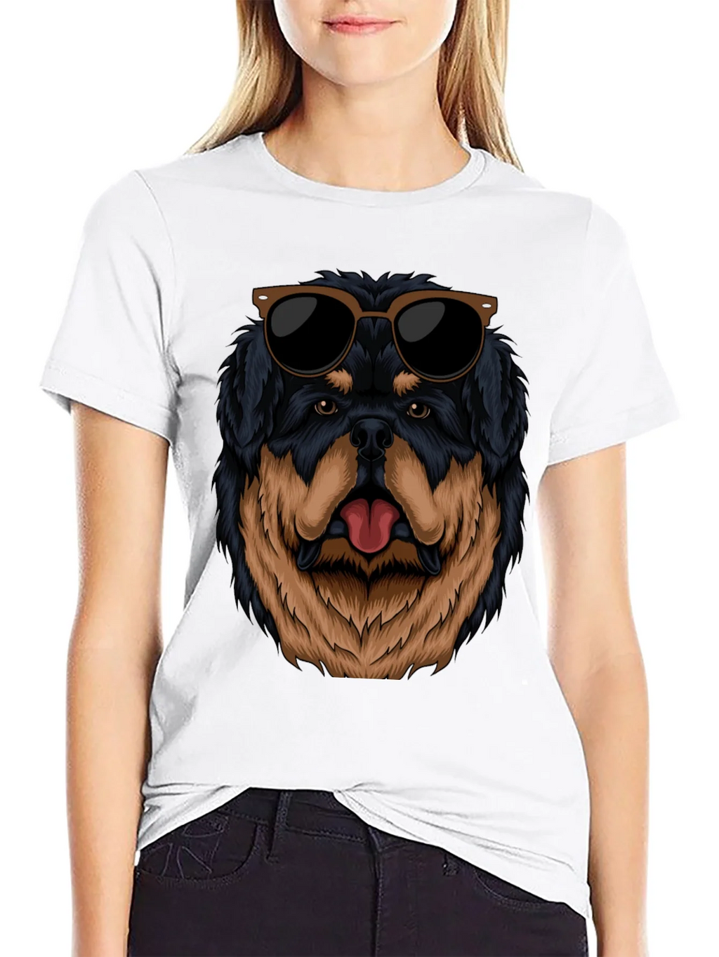 Cool Rottweiler Dog Graphic Black T-Shirt product image 8