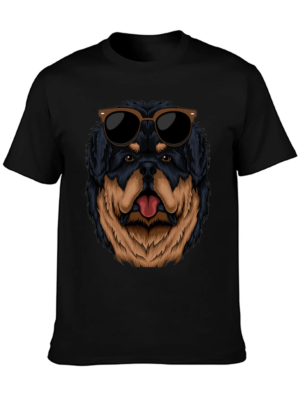 Cool Rottweiler Dog Graphic Black T-Shirt product image 3