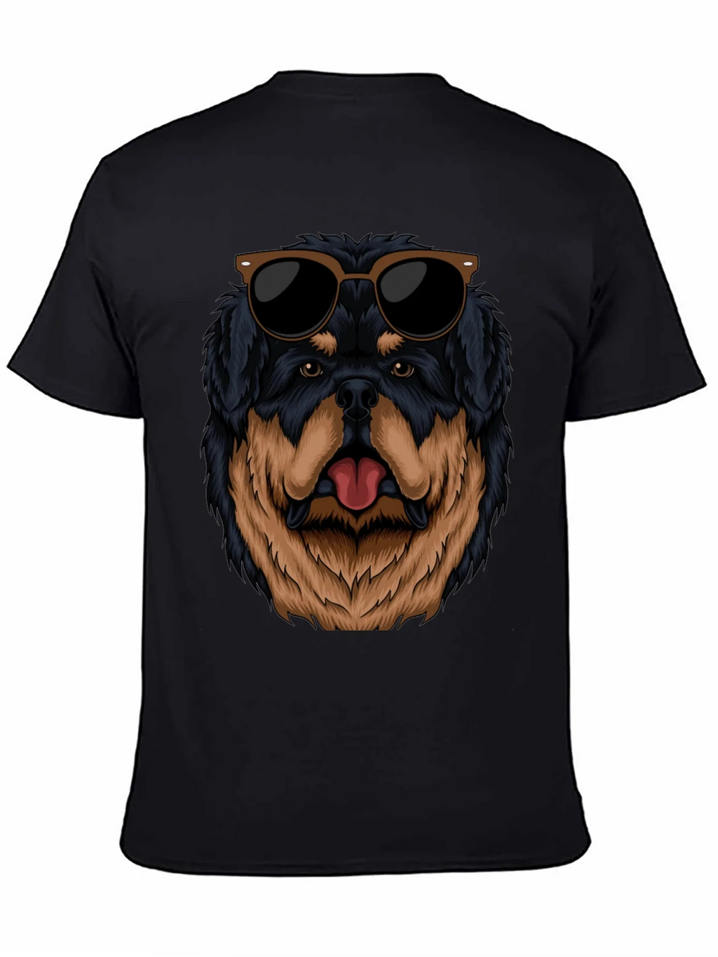 Cool Rottweiler Dog Graphic Black T-Shirt product image 4