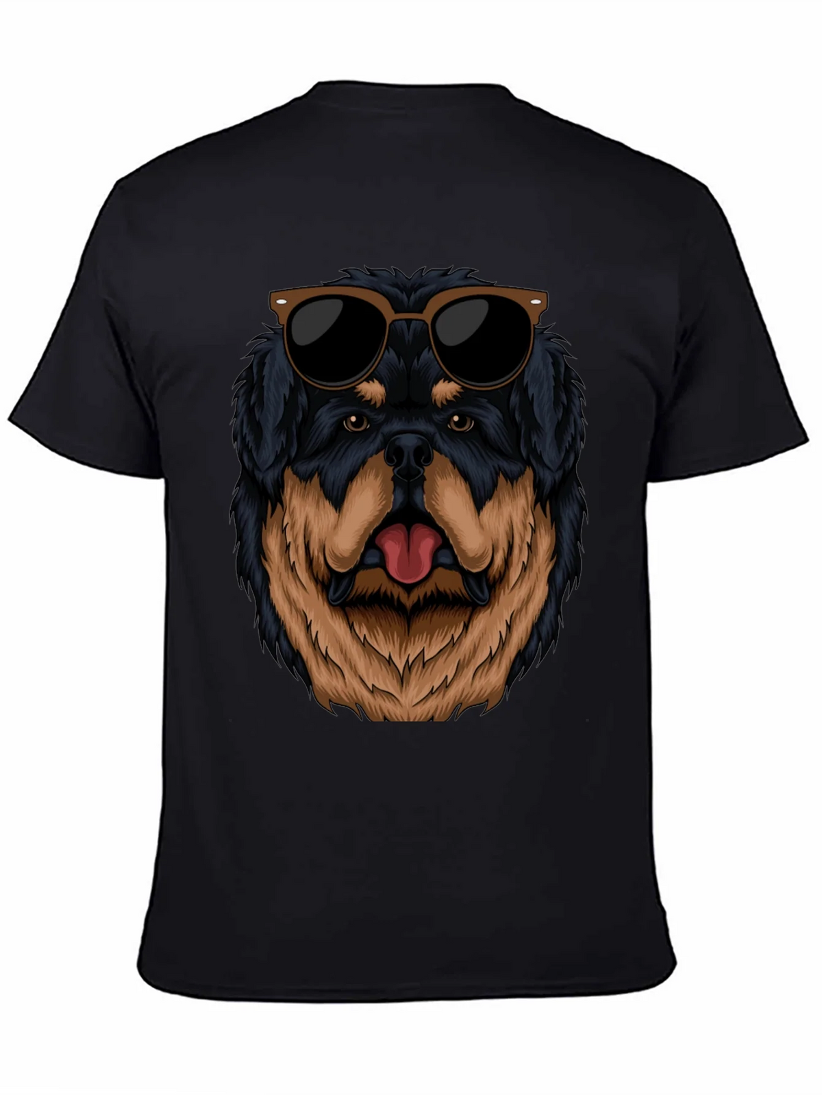 Cool Rottweiler Dog Graphic Black T-Shirt product image 4