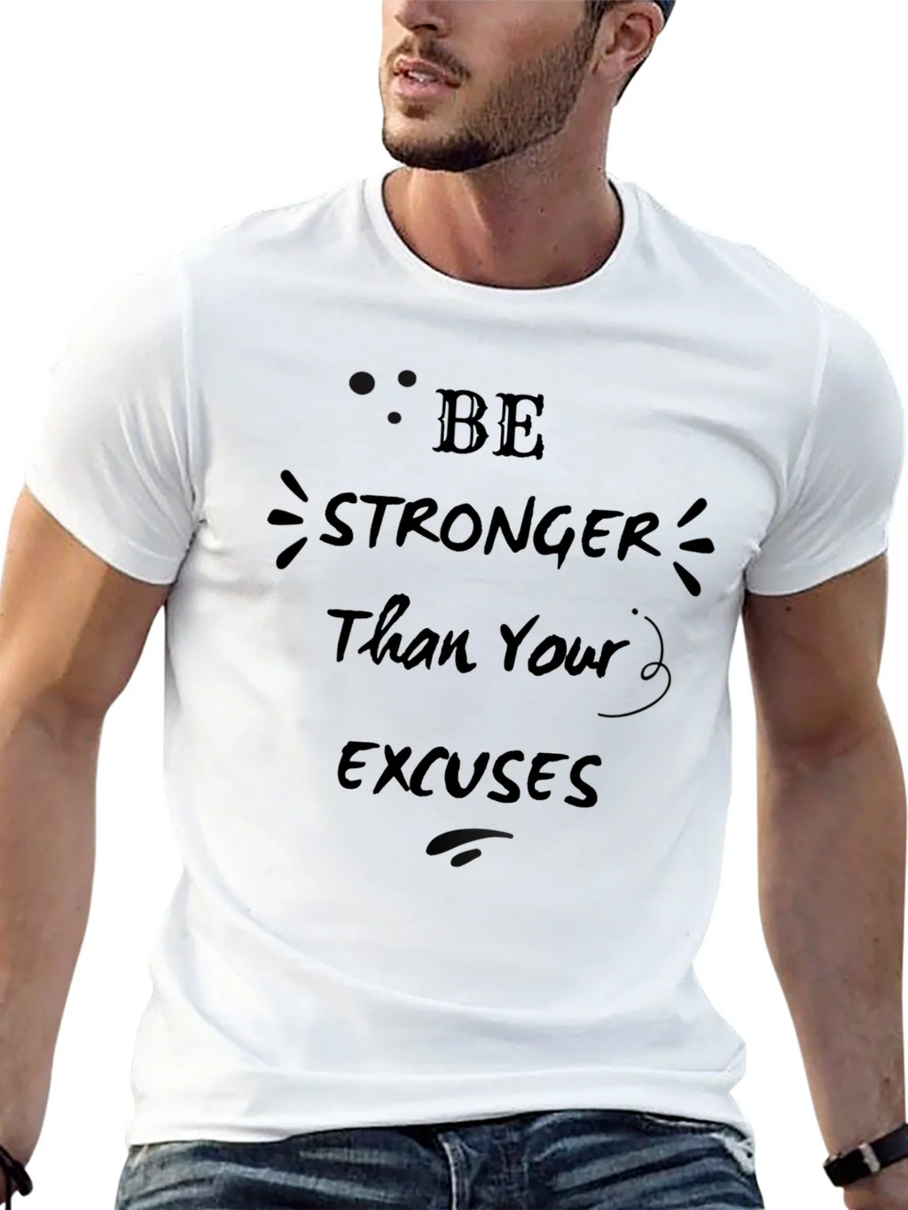Be Stronger Than Your Excuses Mens T-Shirt product image 12