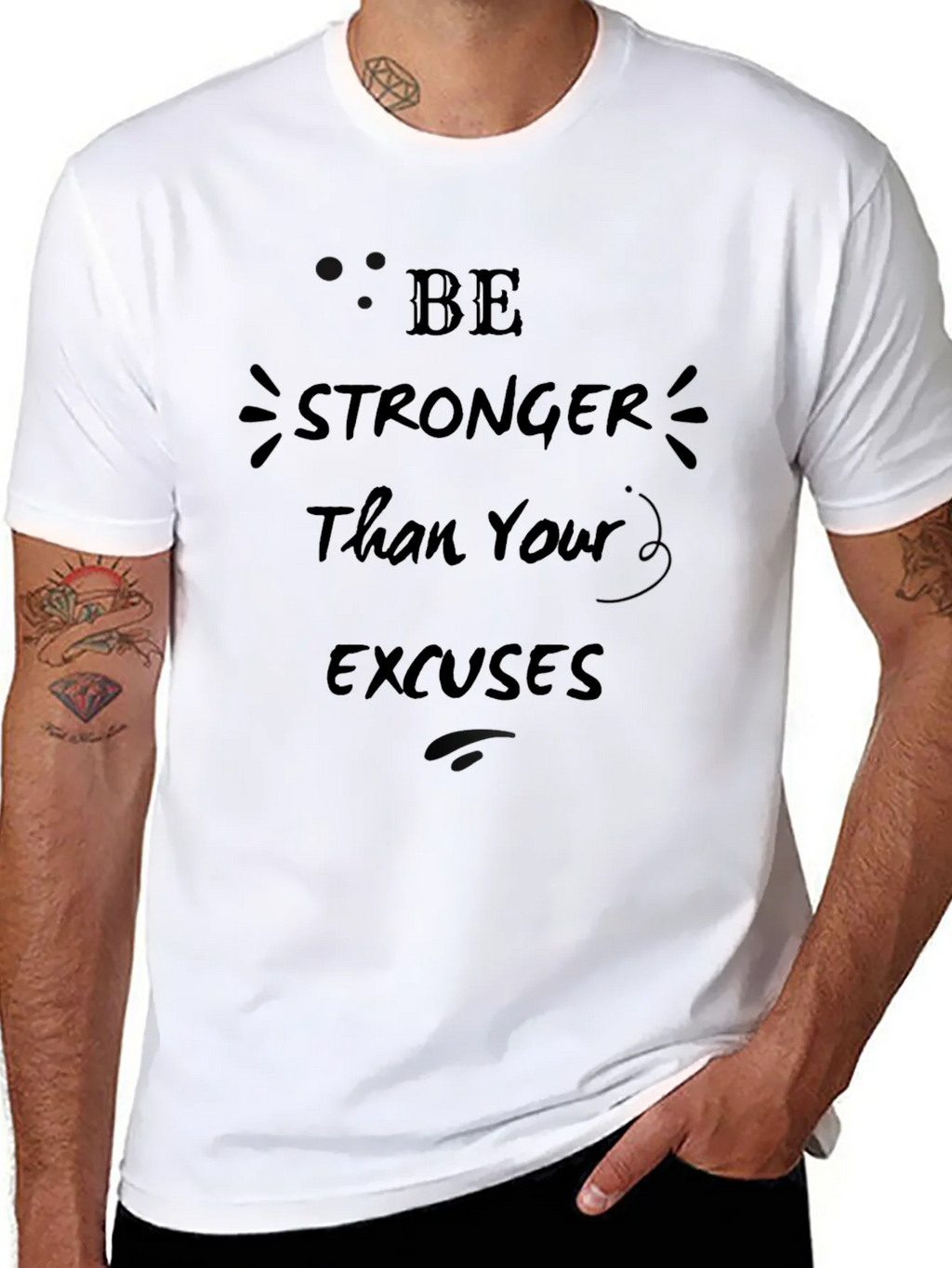 Be Stronger Than Your Excuses Mens T-Shirt product image 7