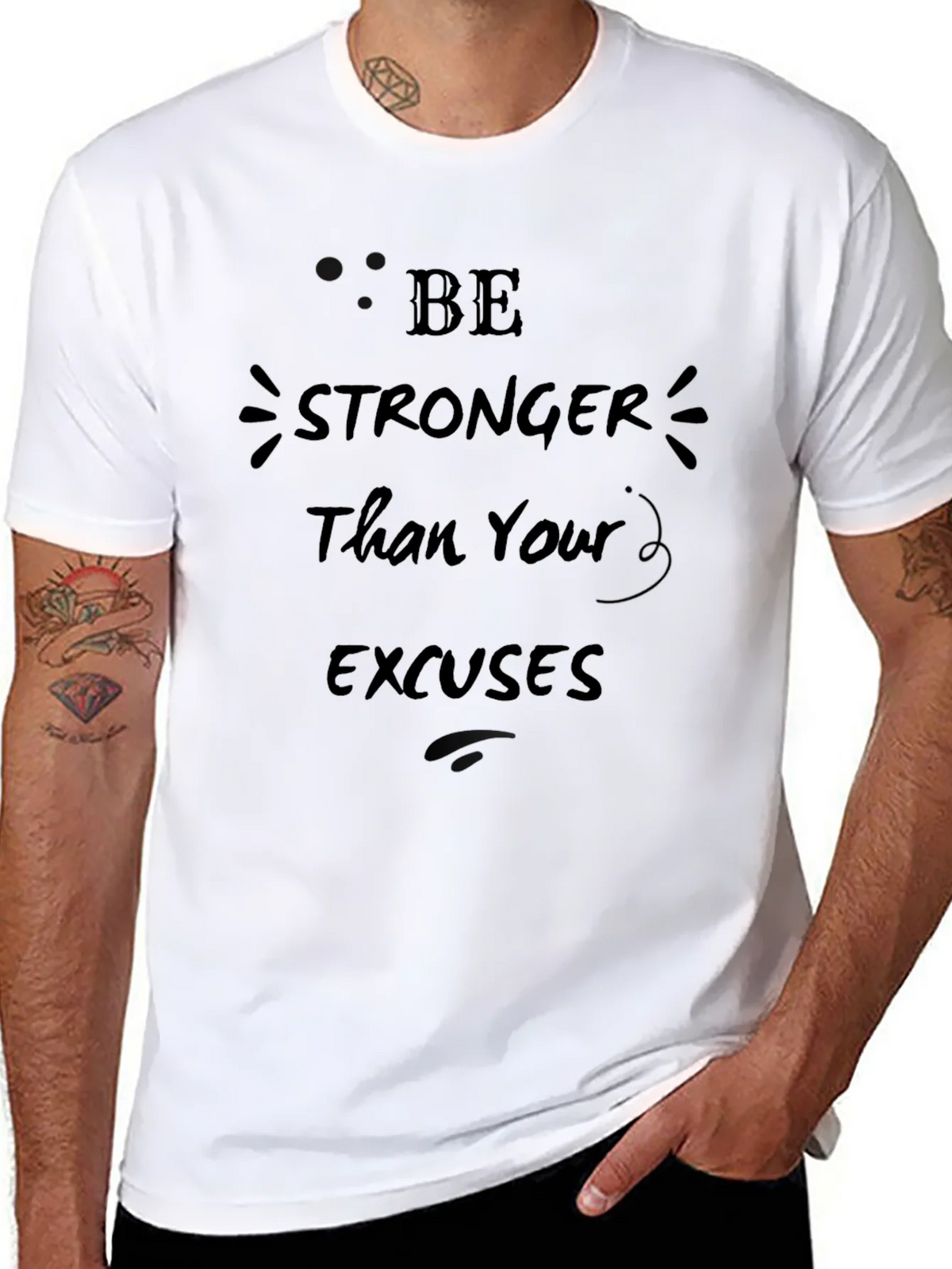 Be Stronger Than Your Excuses Mens T-Shirt product image 7