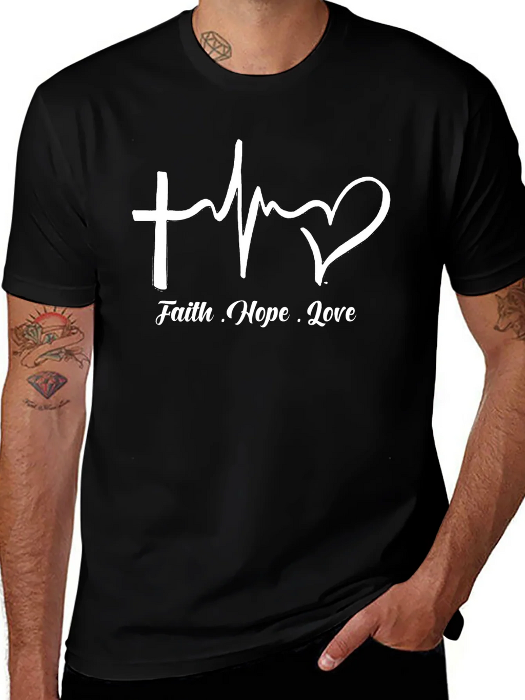 Faith Hope Love T-Shirt - Christian Inspired Tee product image 1