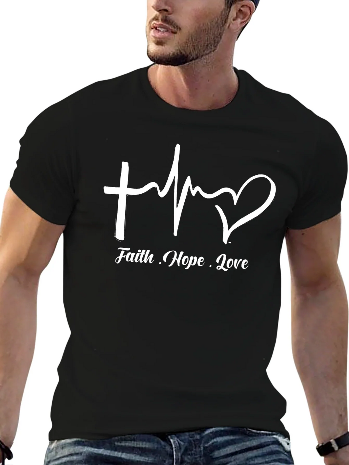 Faith Hope Love T-Shirt - Christian Inspired Tee product image 6