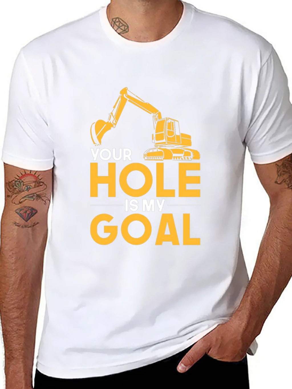 Your Hole Is My Goal Mens Black T-Shirt product image 7