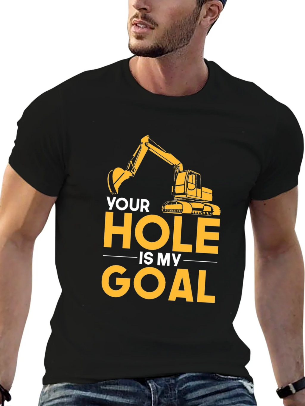 Your Hole Is My Goal Mens Black T-Shirt product image 6