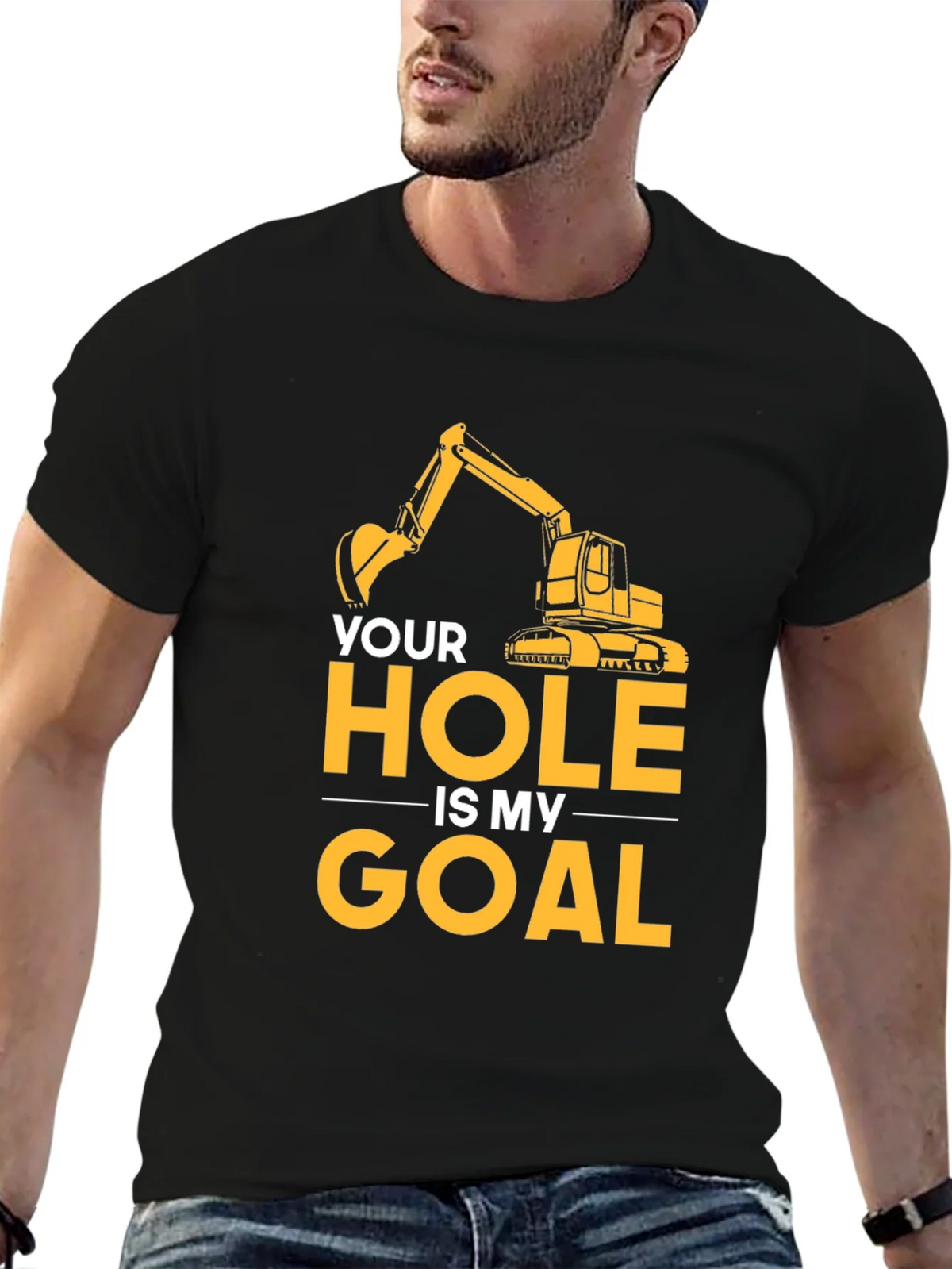 Your Hole Is My Goal Mens Black T-Shirt product image 6