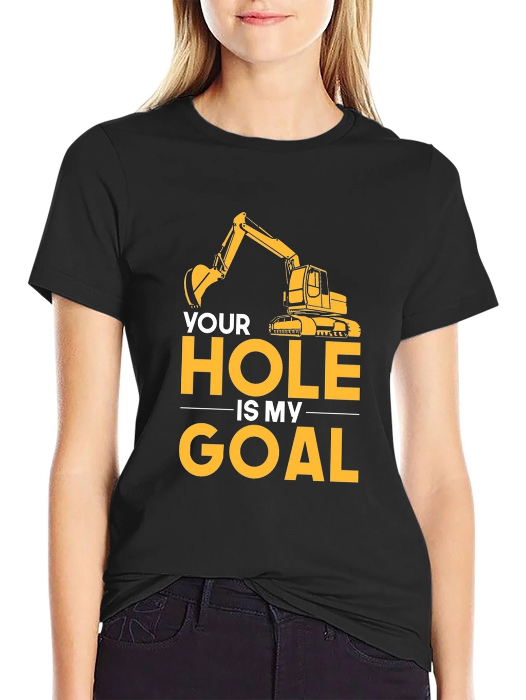 Your Hole Is My Goal Mens Black T-Shirt product image 2