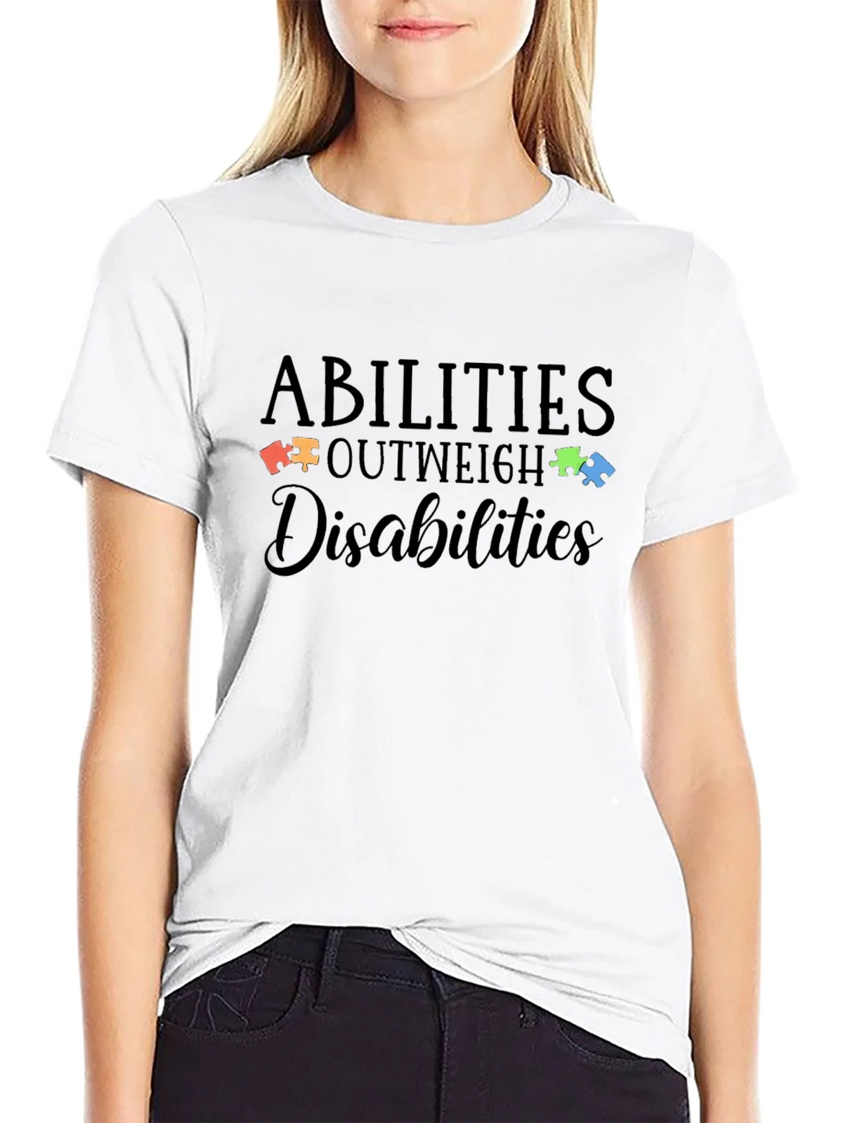 Abilities Outweigh Disabilities Autism Awareness T-Shirt product image 7