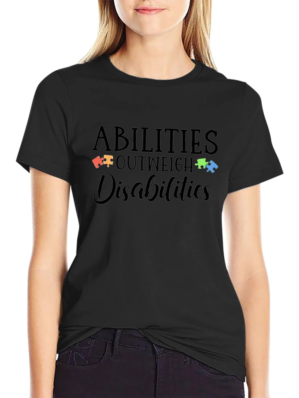 Abilities Outweigh Disabilities Autism Awareness T-Shirt product image 2