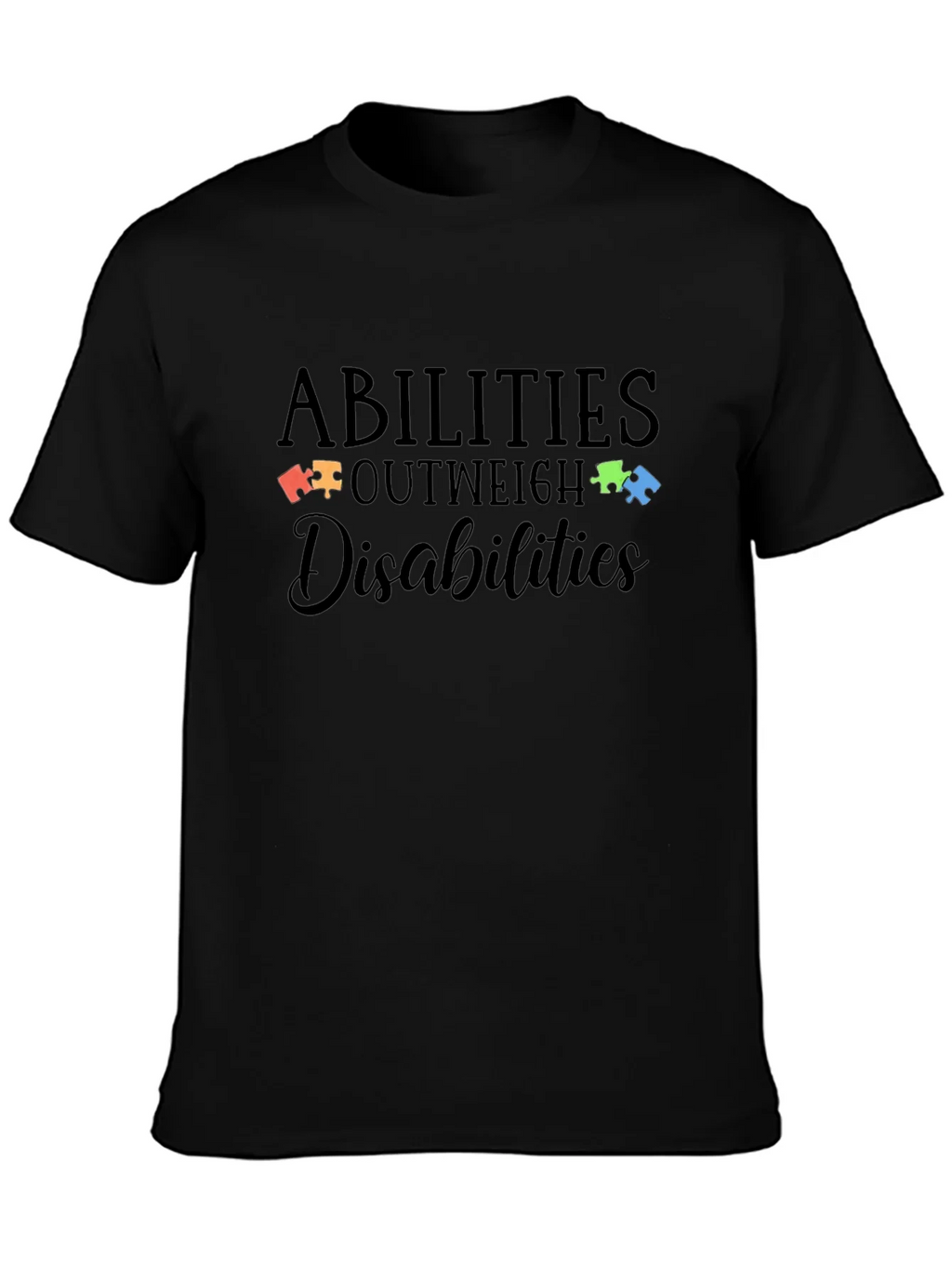 Abilities Outweigh Disabilities Autism Awareness T-Shirt product image 3
