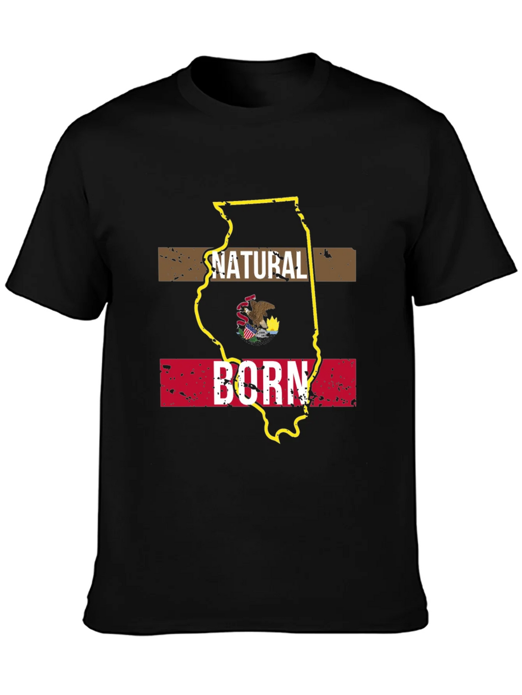 Natural Born Illinois State Pride T-Shirt product image 3