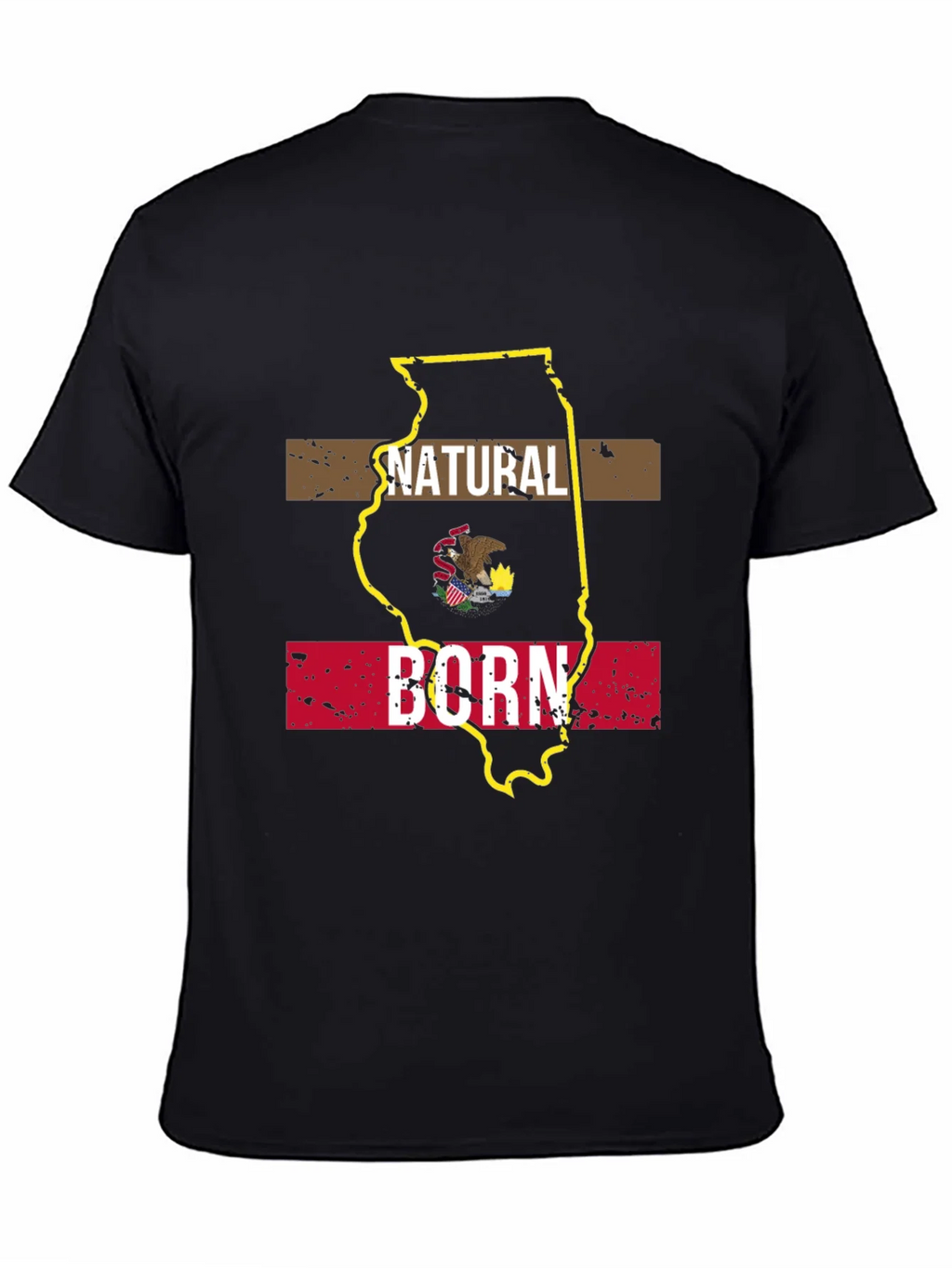 Natural Born Illinois State Pride T-Shirt product image 4