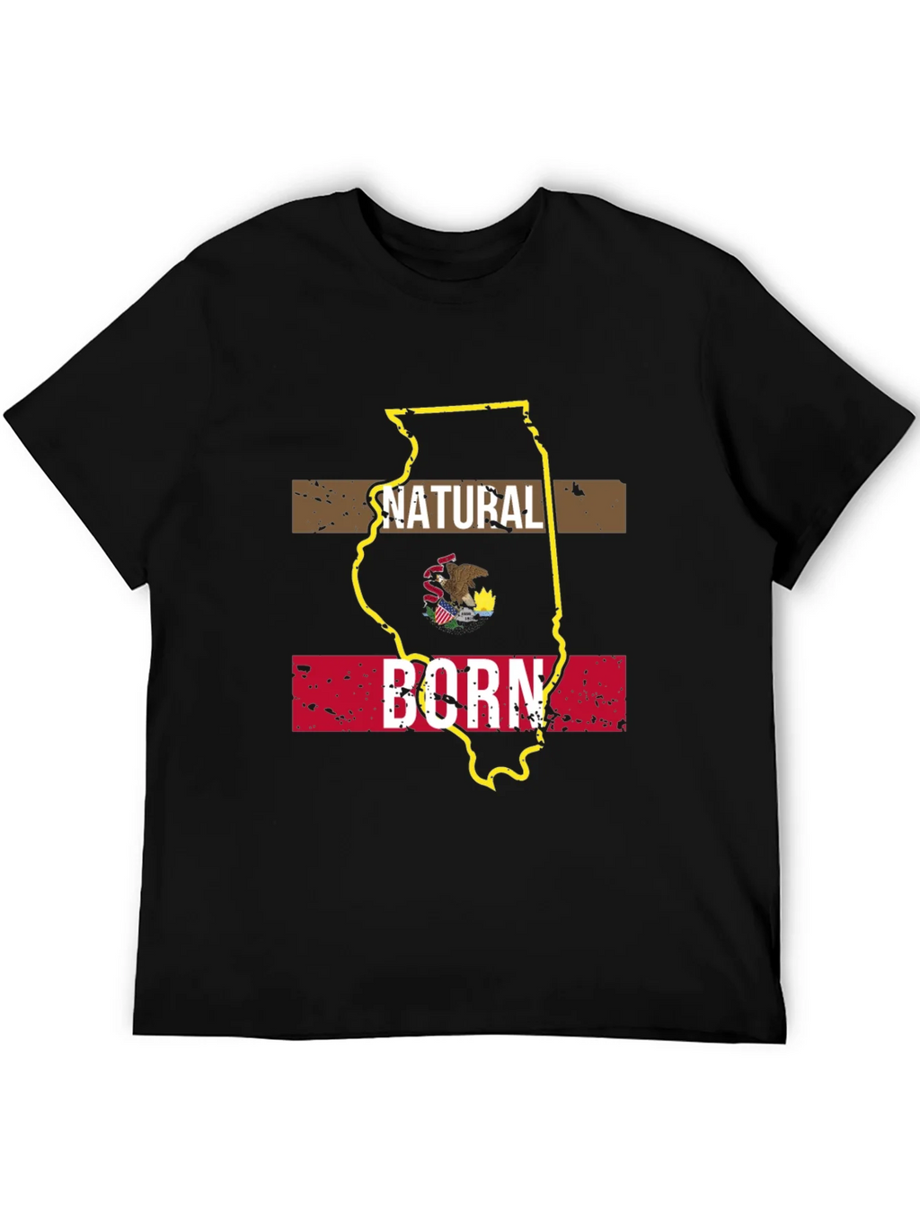 Natural Born Illinois State Pride T-Shirt product image 5